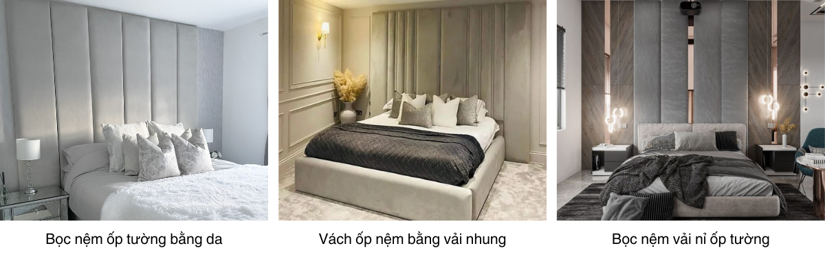 Các loại bọc nệm ốp tường