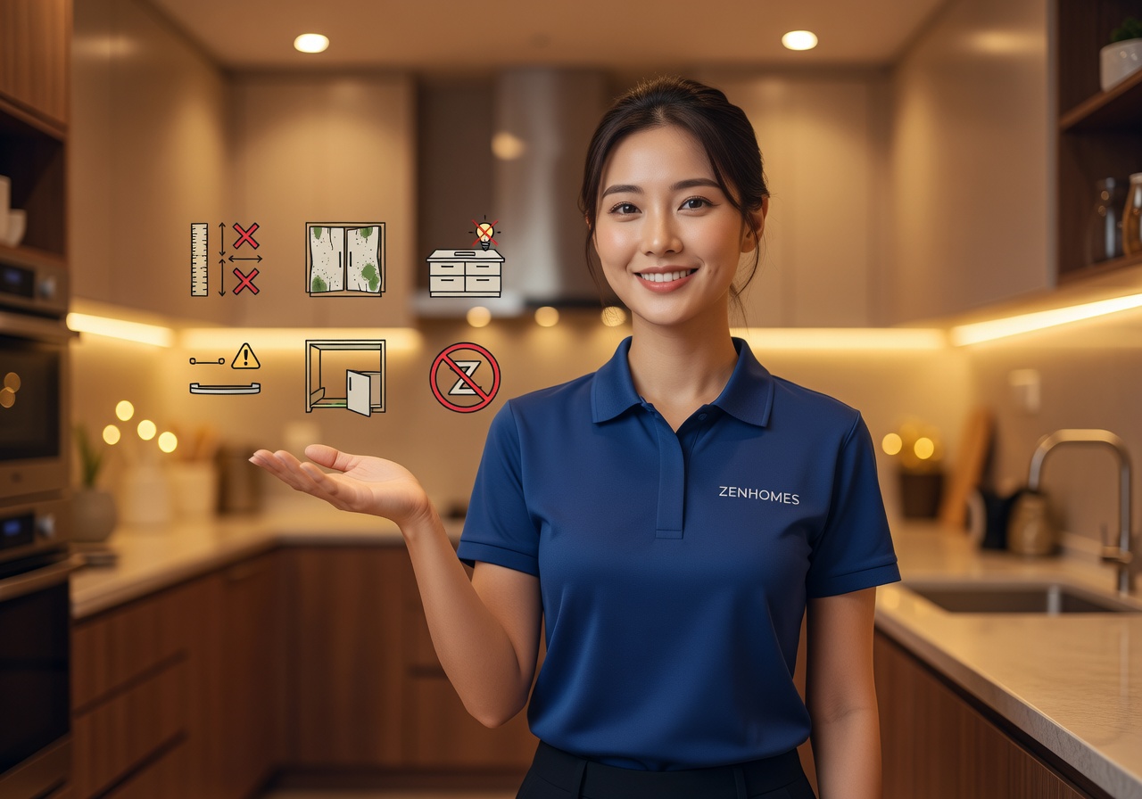 6 sai lầm thường gặp khi đóng tủ bếp theo yêu cầu và cách khắc phục từ Zenhomes.
