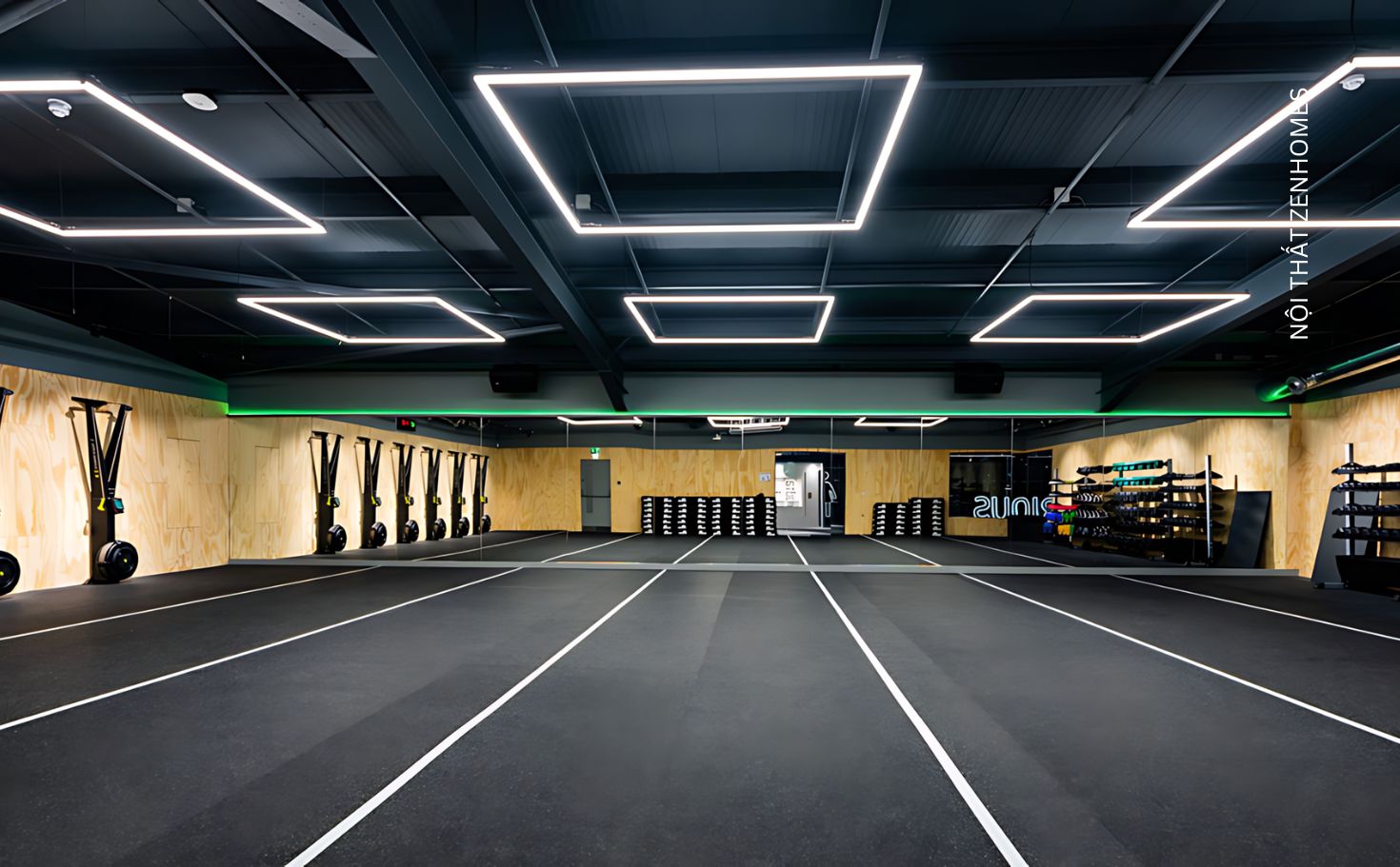 Đèn chiếu sáng phòng gym