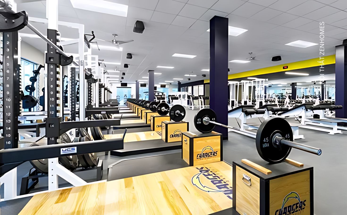 Đèn chiếu sáng phòng gym