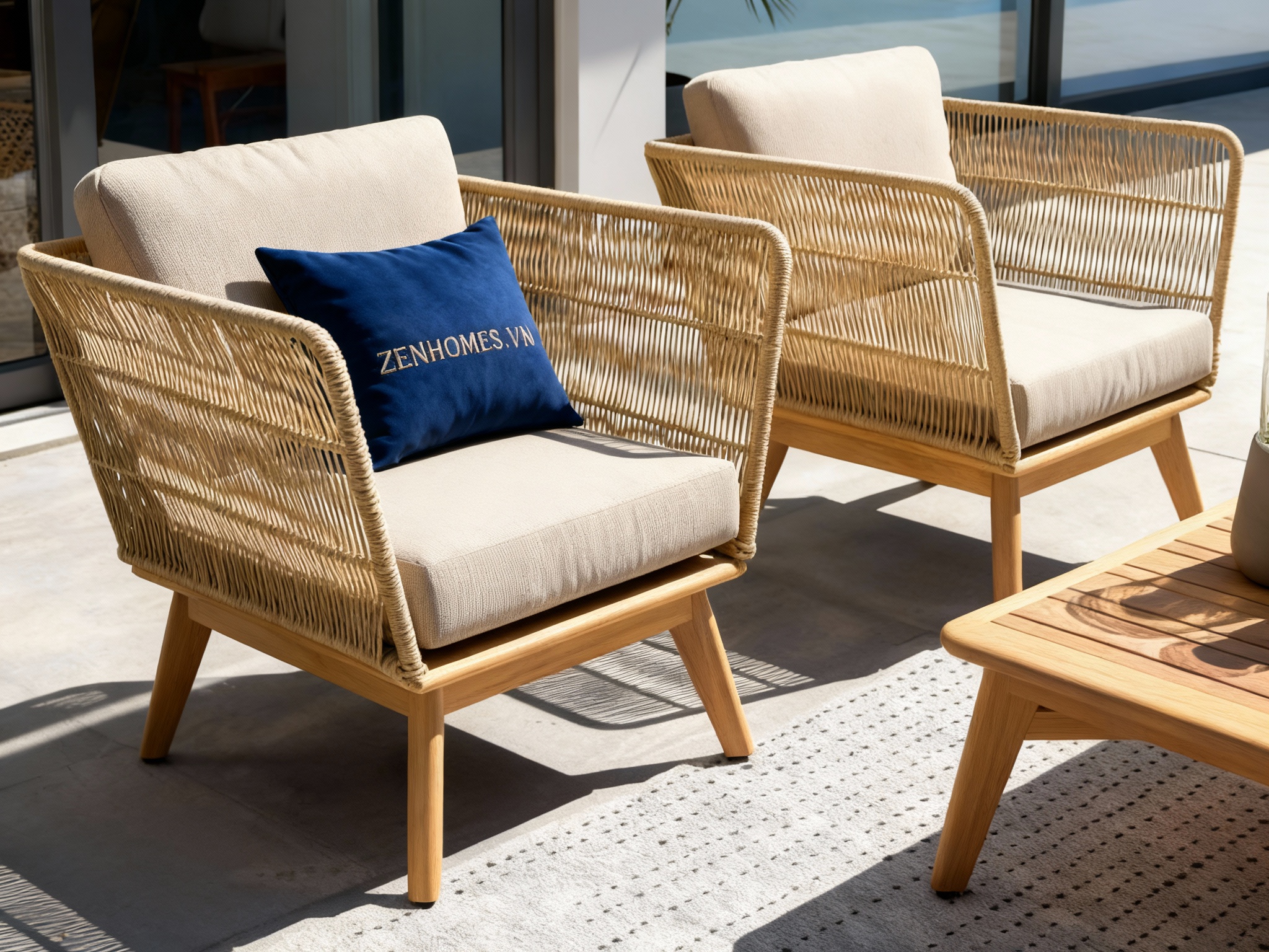 ghế nhựa sofa ngoài trời palm