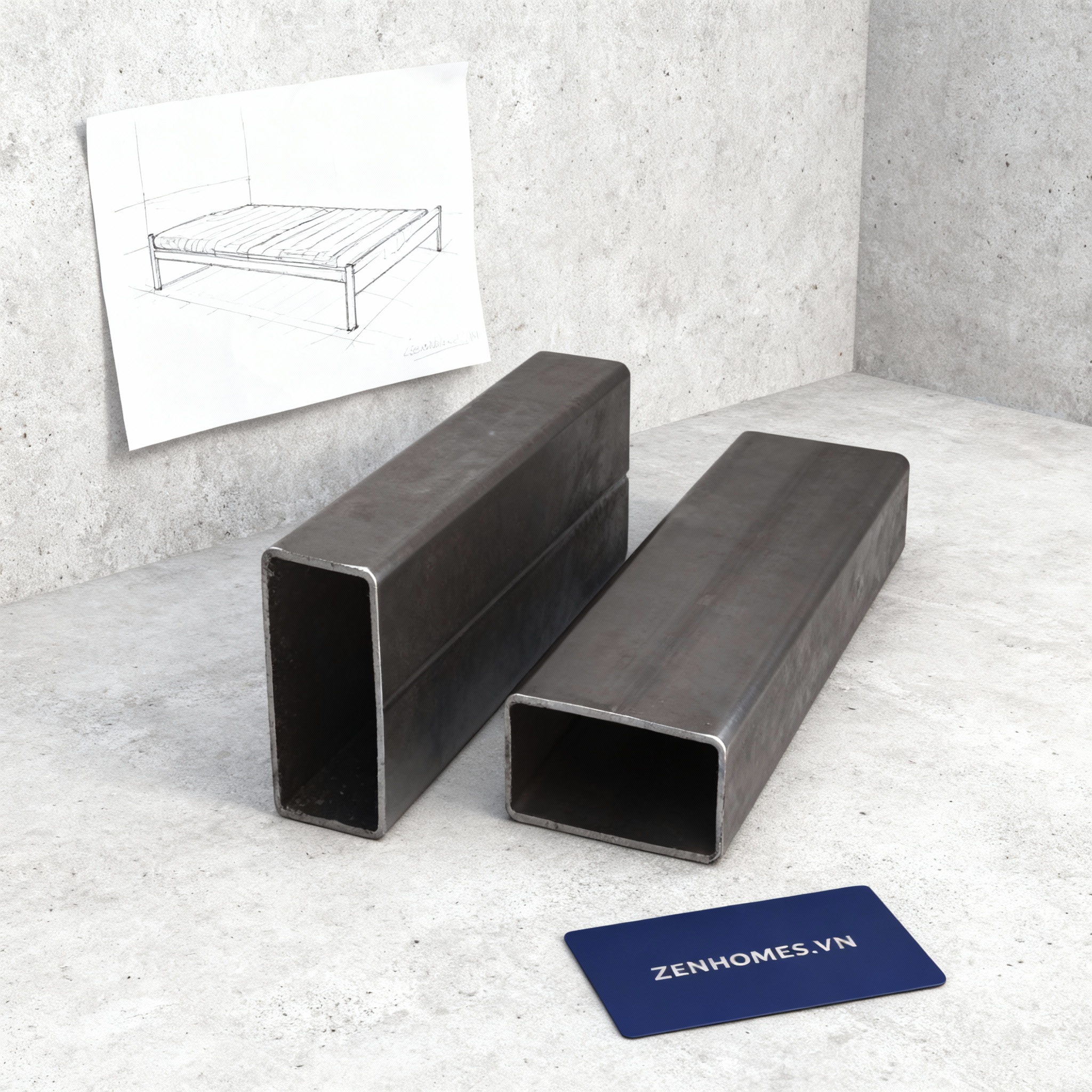 Giường bệt khung sắt