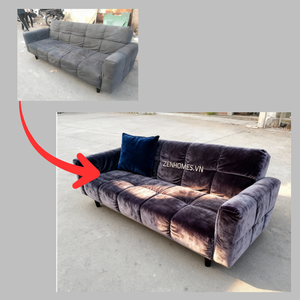 bọc lại ghế sofa nỉ