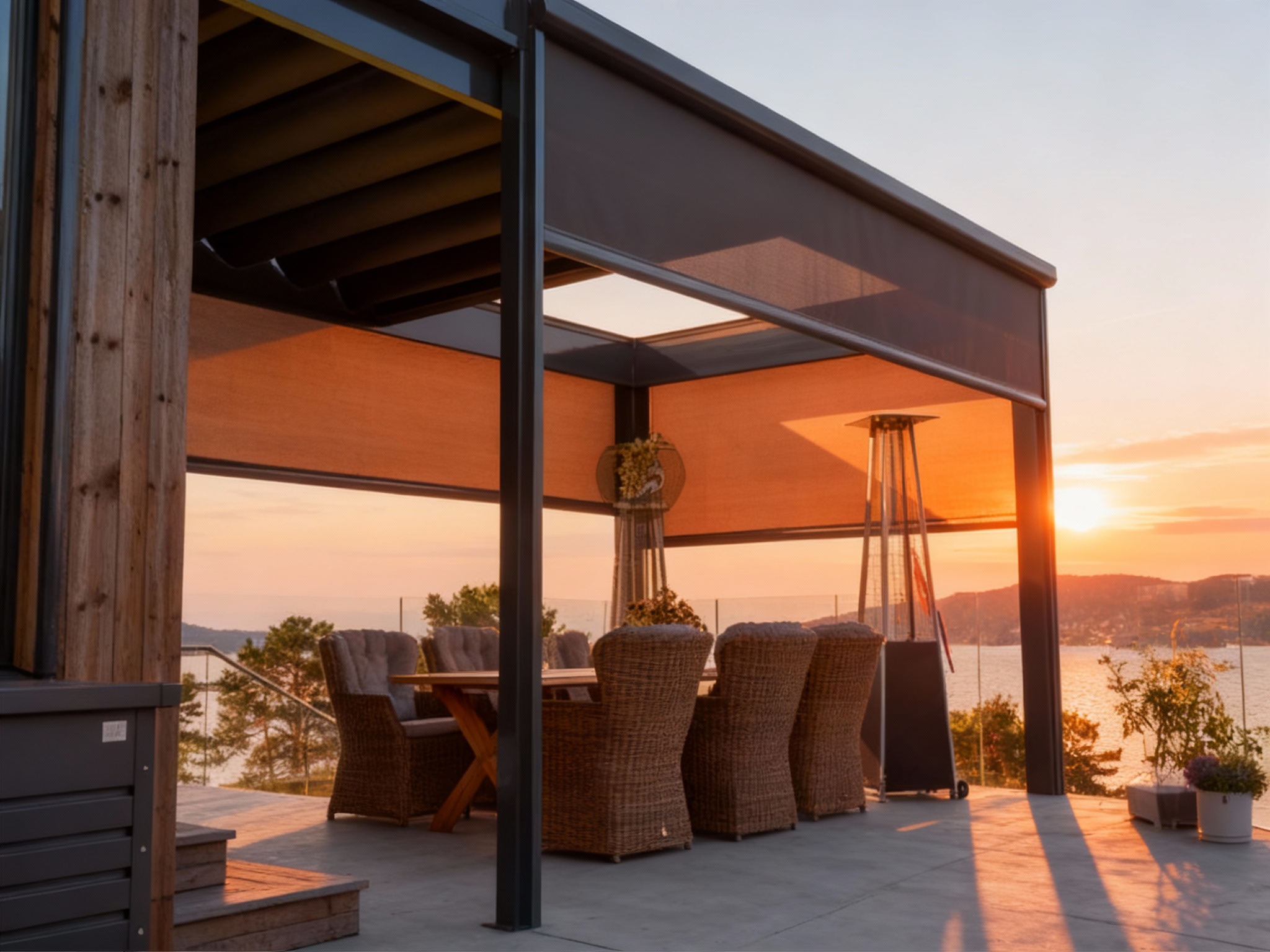 Rèm cửa tự động ngoài trời