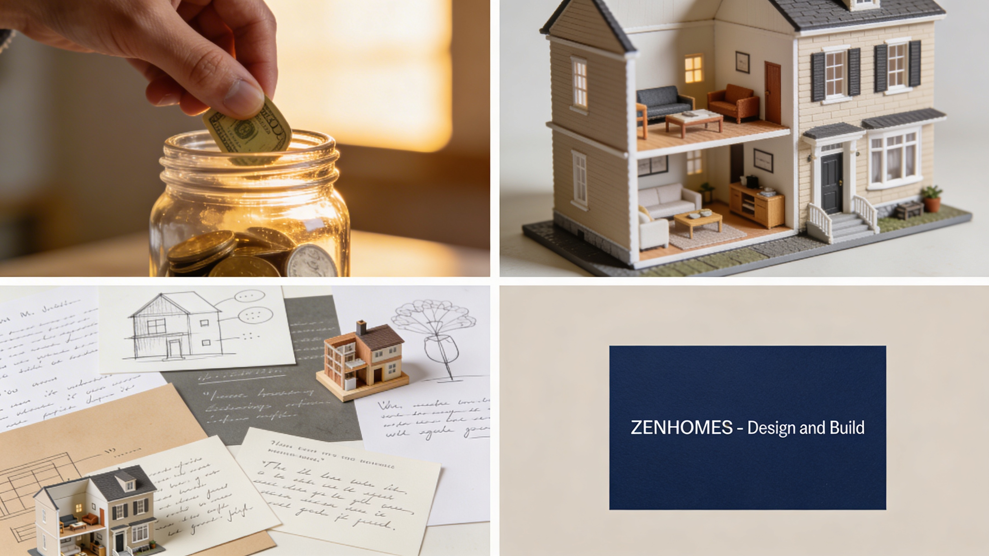 Mô hình thu nhỏ nội thất căn nhà mặt phố, thể hiện tổng thể không gian thiết kế nội thất nhà phố hiện đại với bàn, ghế, kệ và tủ được bố trí hài hòa.