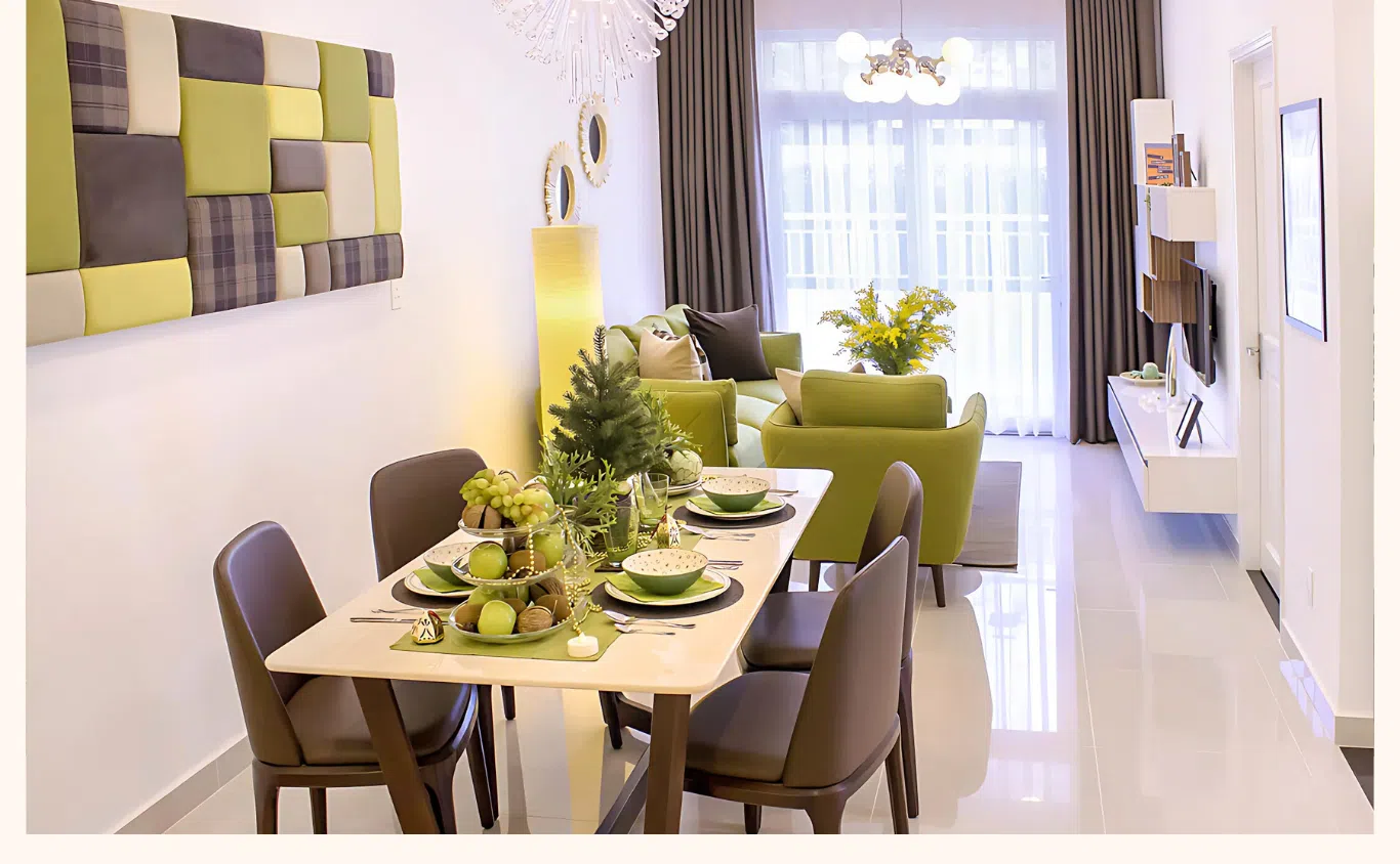 nội thất phòng ăn căn hộ mẫu lavita garden