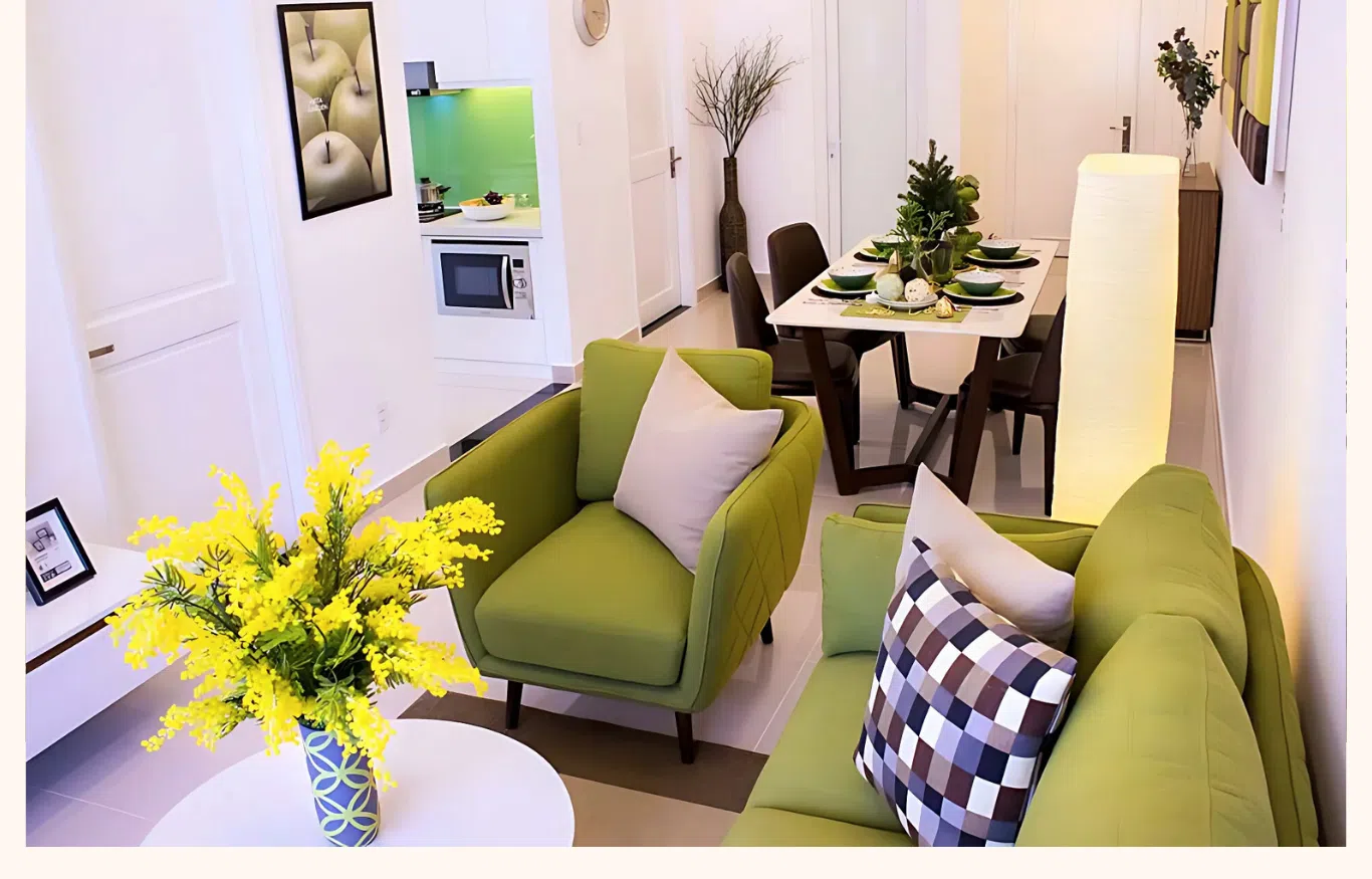 nội thất phòng khách căn hộ mẫu lavita garden