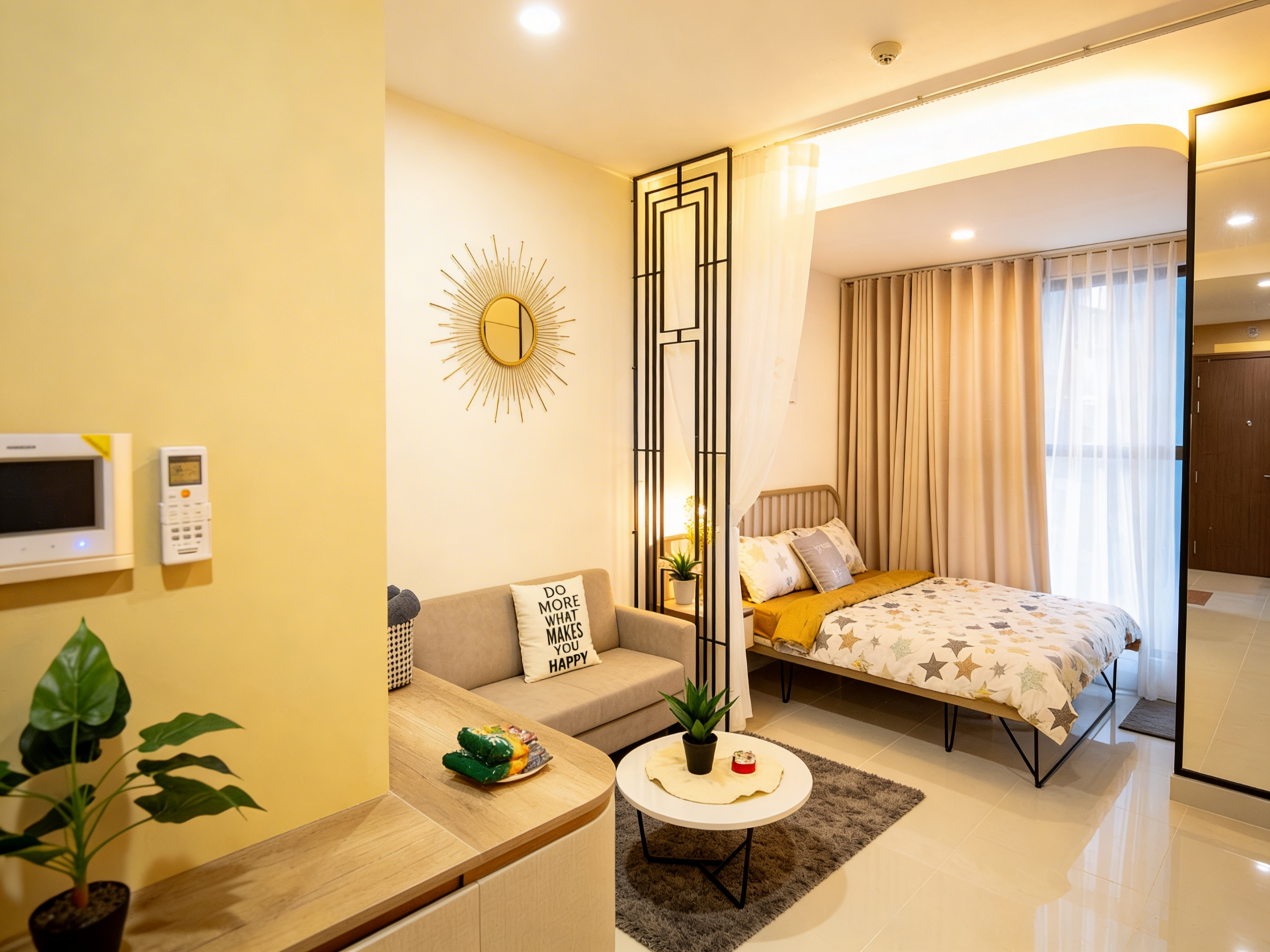 Nội thất chung cư 1 phòng ngủ Saigon Royal Residence