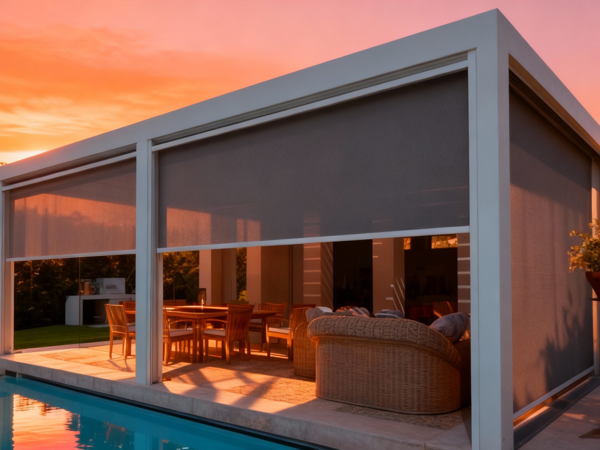 Rèm cửa tự động ngoài trời