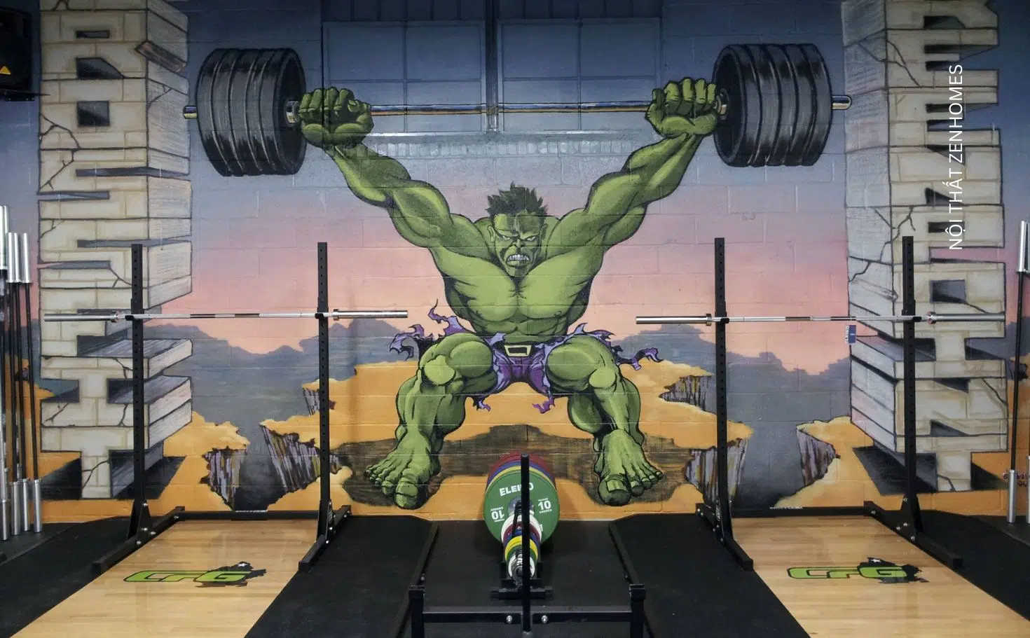 giải pháp sơn tường phòng gym