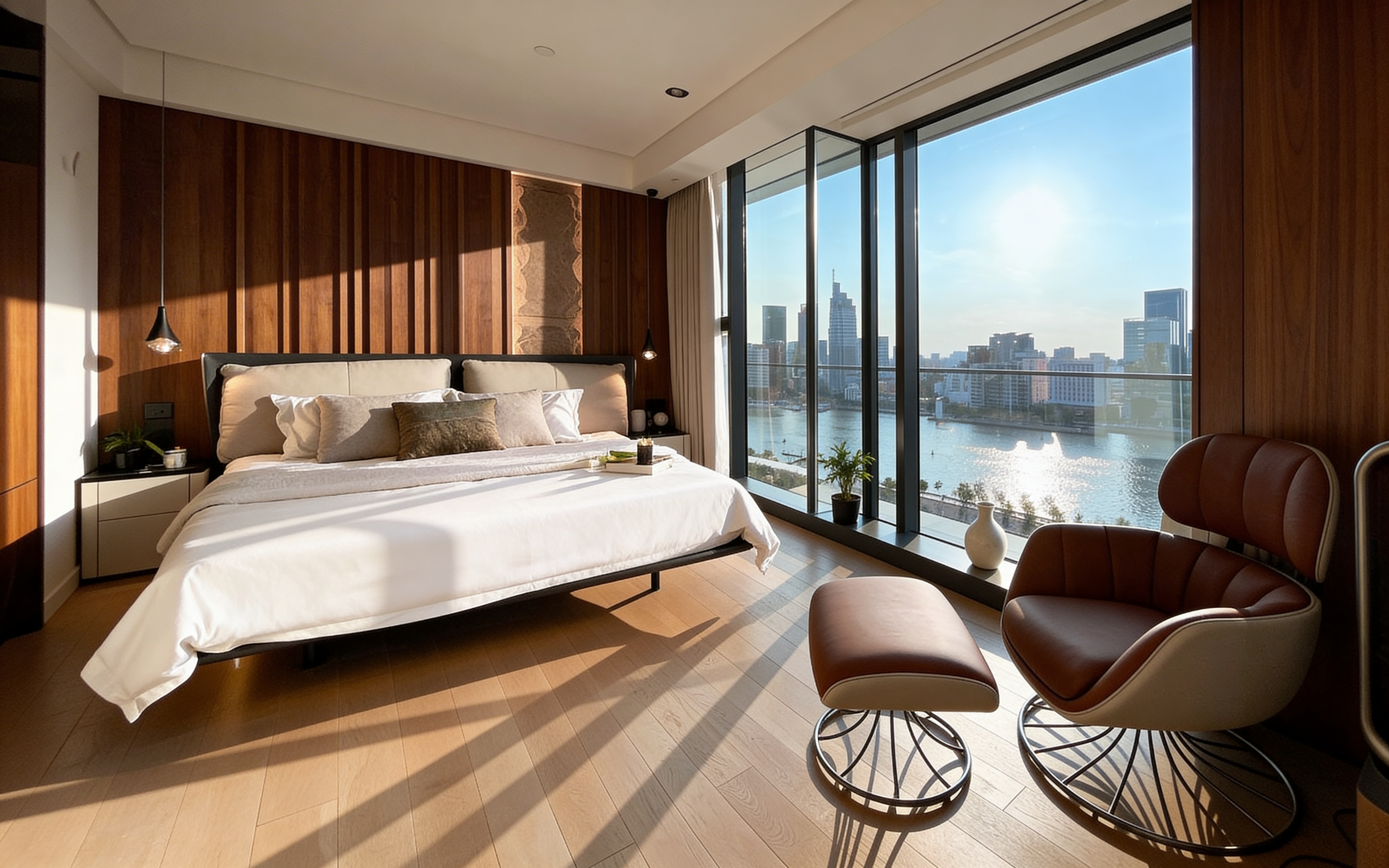 thi công thiết kế nội thất phòng ngủ căn hộ The Opera Residence hiện đại Zenhomes