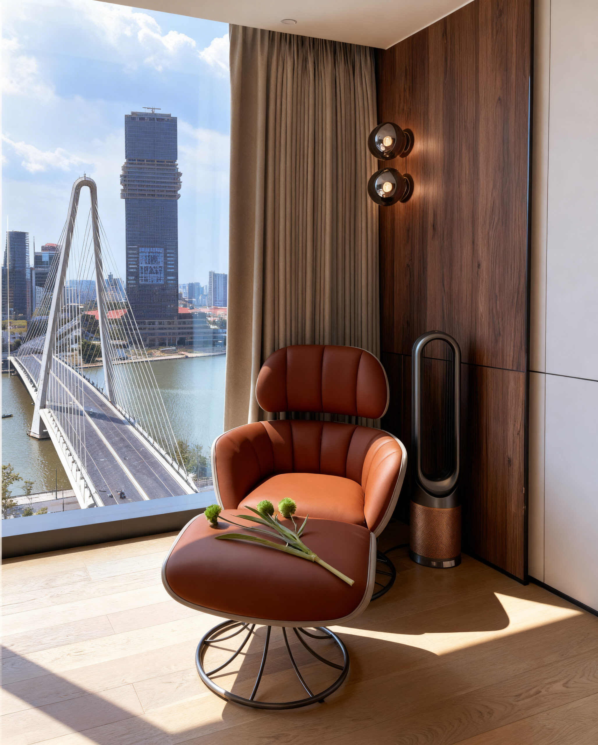 thi công thiết kế nội thất The Opera Residence góc thư giãn view sông hiện đại