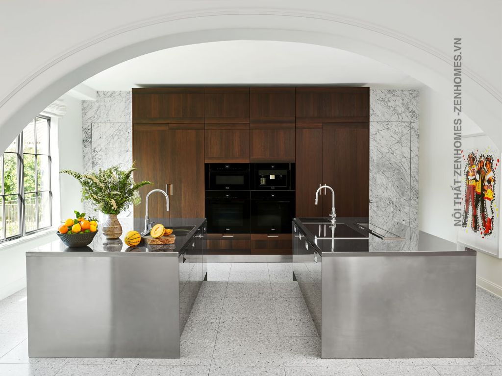 Ý tưởng thiết kế nội thất phòng bếp sang trọng