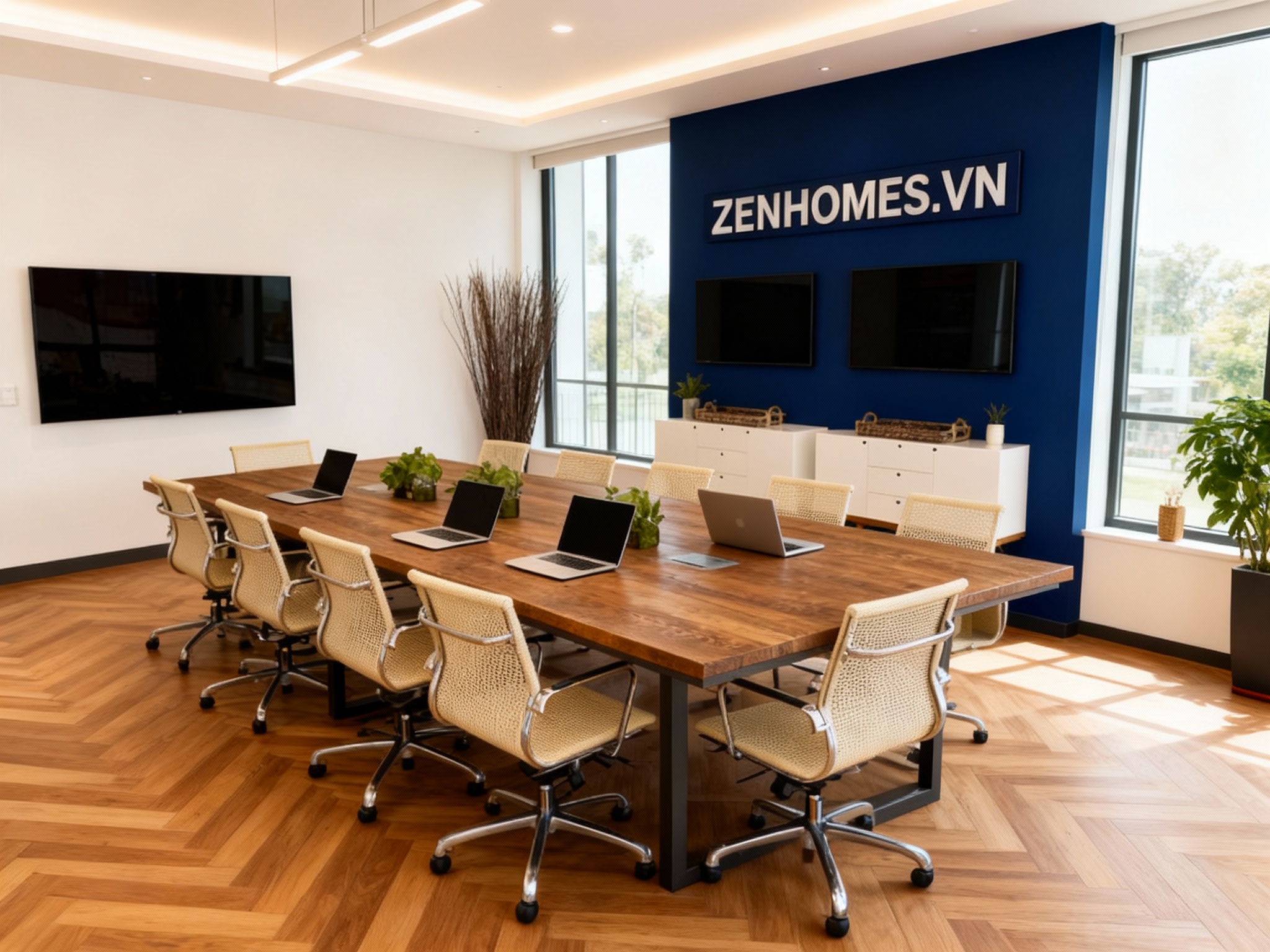 bàn họp gỗ tự nhiên