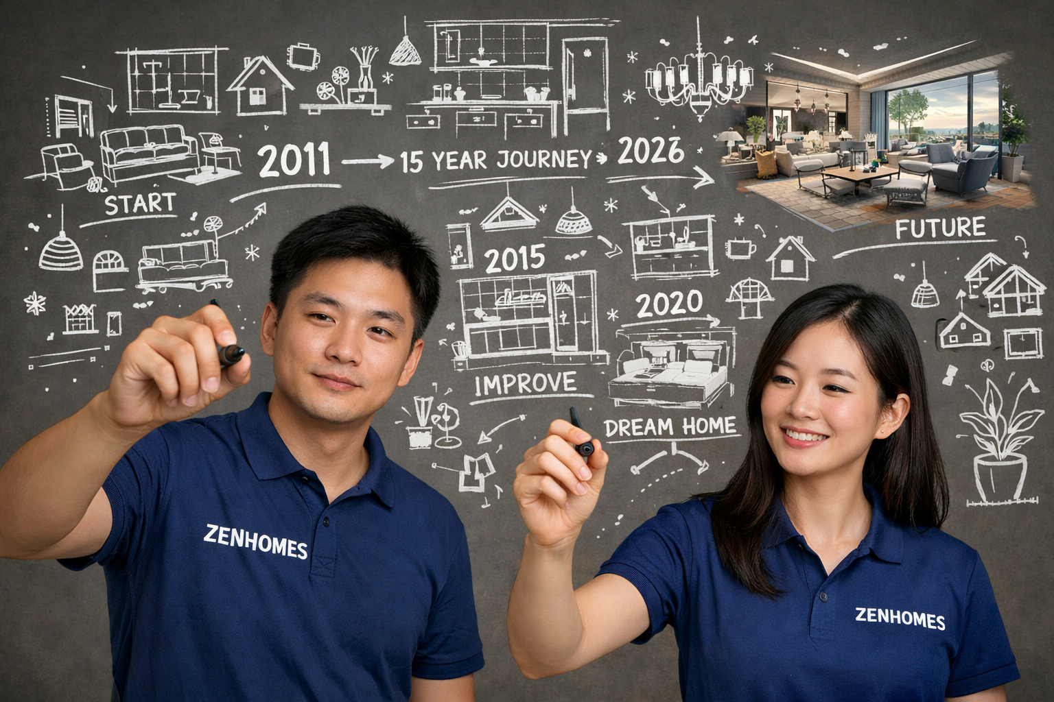 công ty thiết kế thi công nội thất Zenhomes