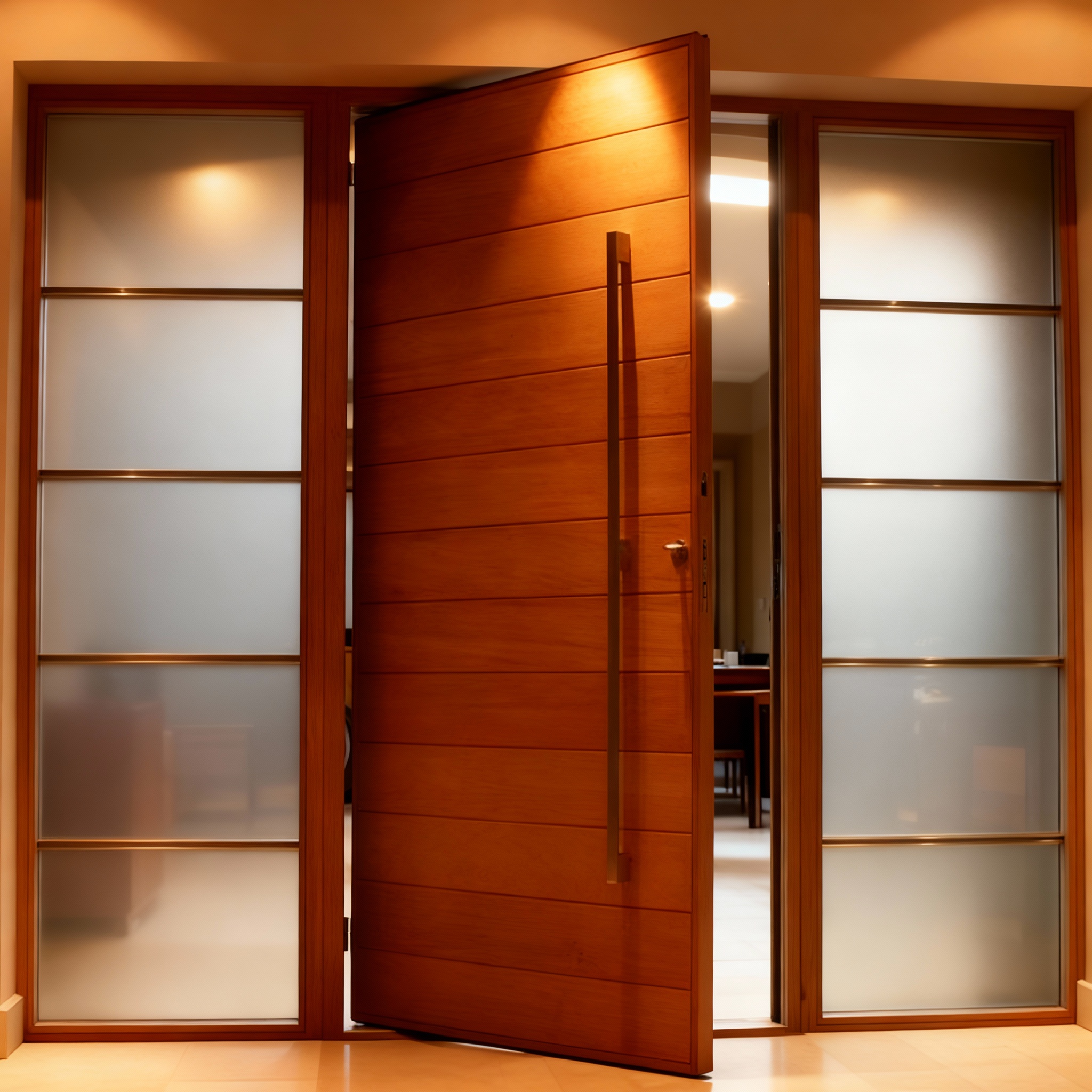 cửa gỗ bản lề sàn trục xoay