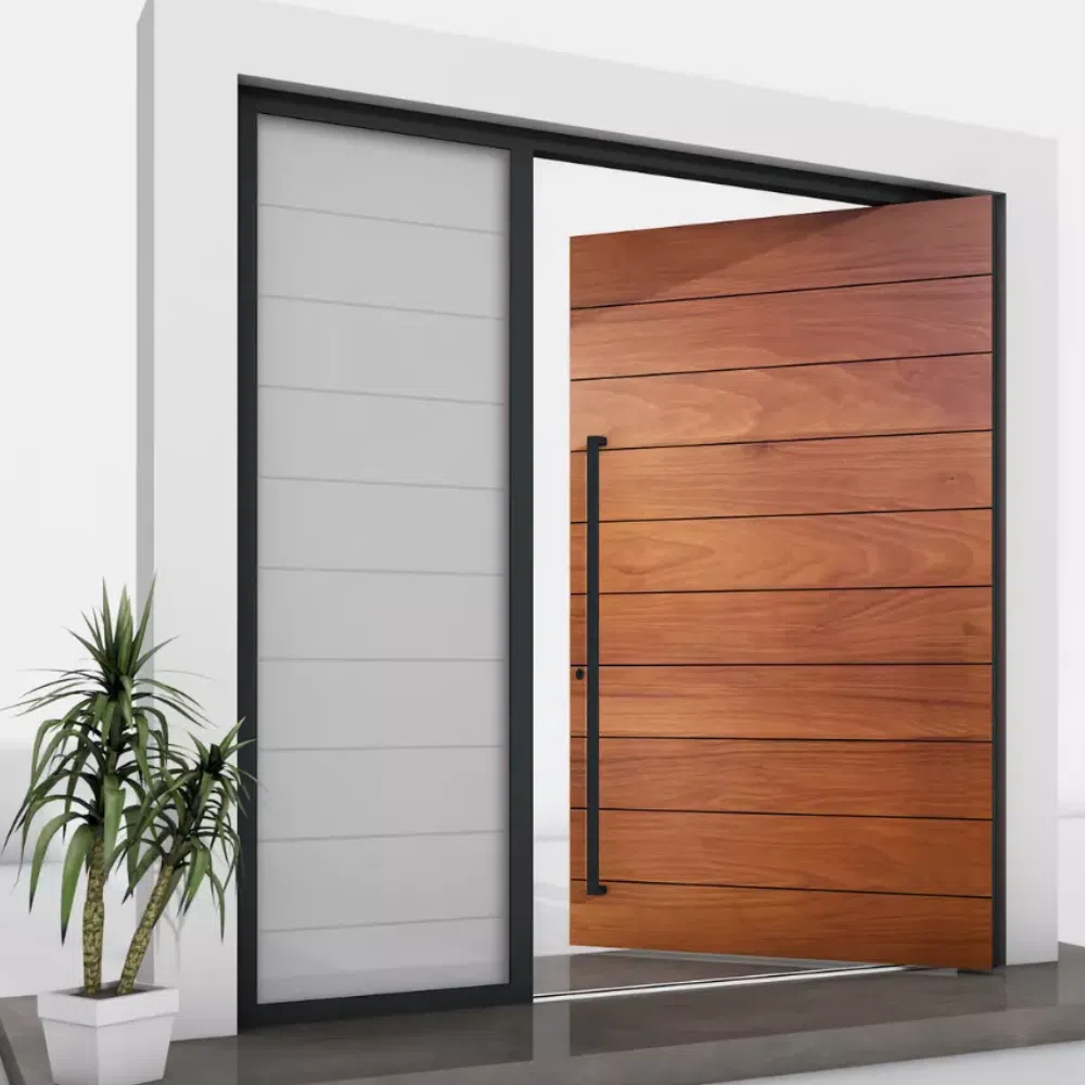 cửa trục xoay bằng gỗ