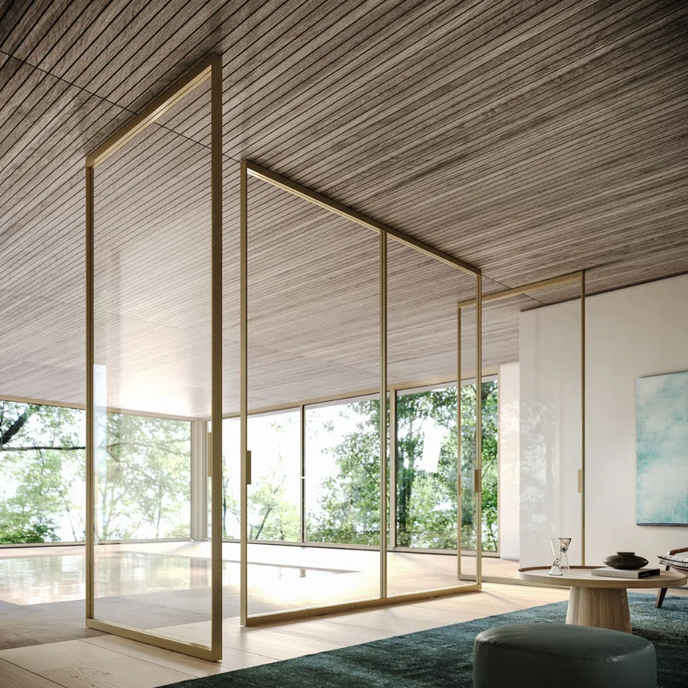 cửa trục xoay bằng inox