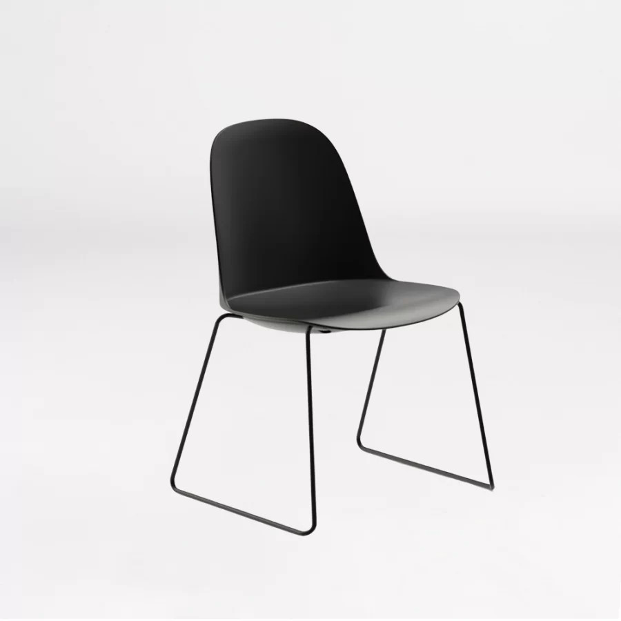 ghế coffee lưng nhựa chân sắt GAI31 thiết kế hiện đại dùng cho quán cafe