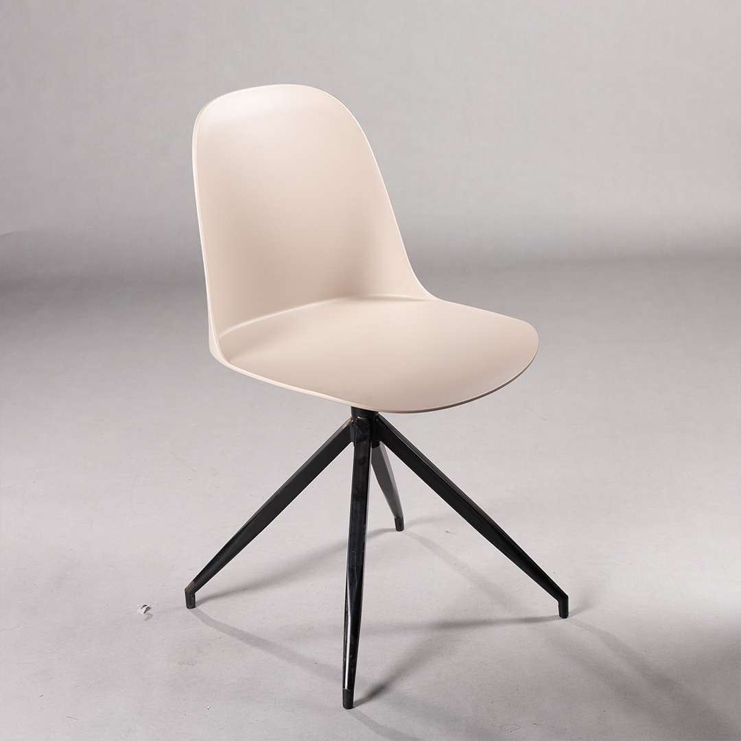 ghế coffee lưng nhựa chân sắt xoay có nệm GAI72 dùng cho quán cafe