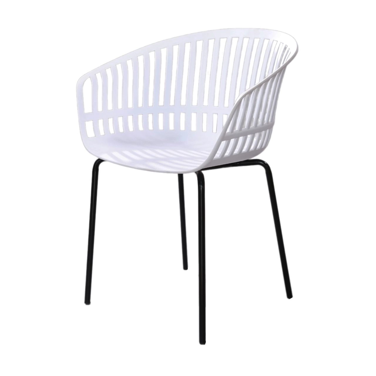 ghế coffee lưng nan cong chân sắt mã 3032 thiết kế cao cấp dùng cho quán cafe