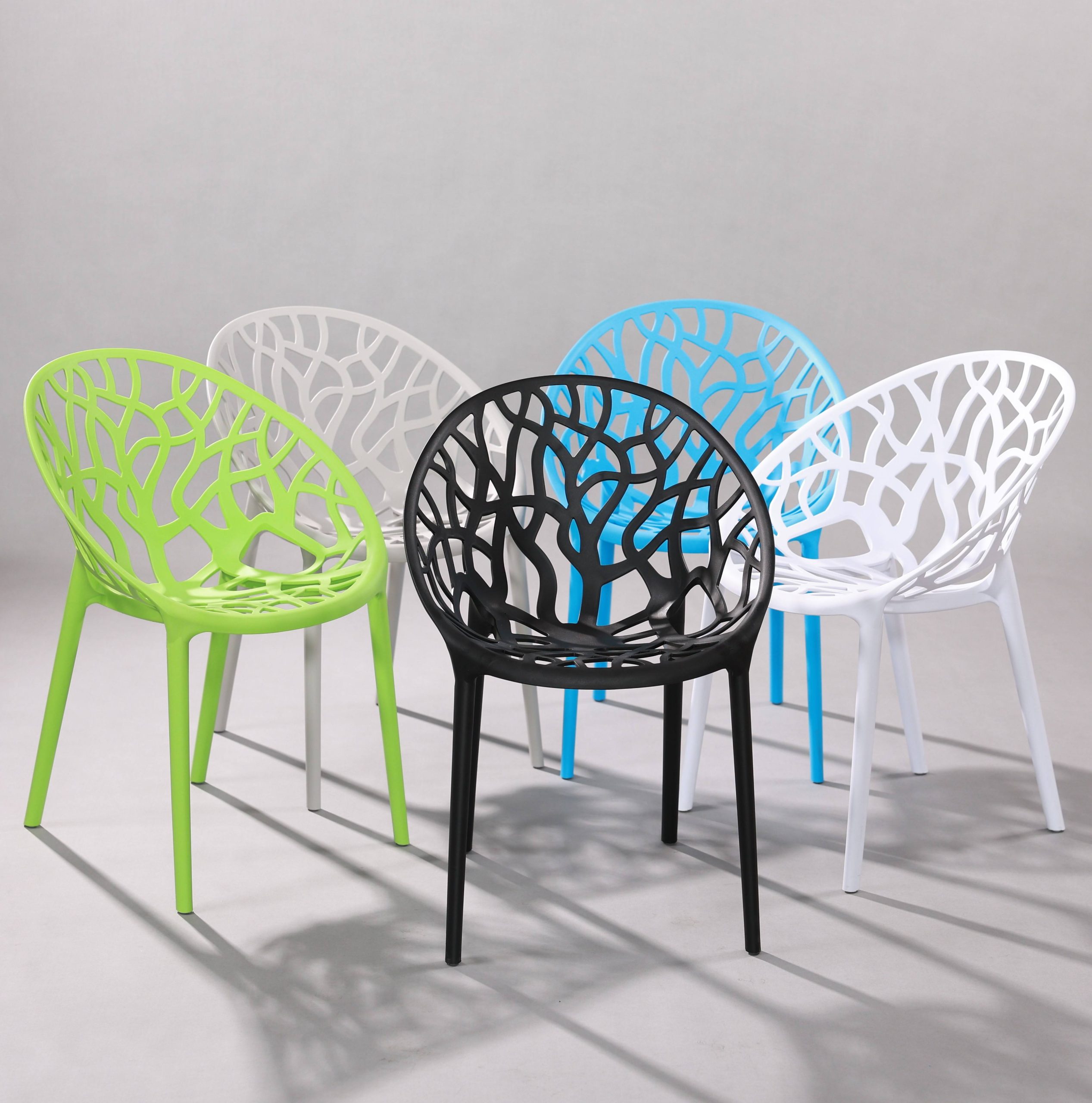 ghế coffee nhựa PP mã 3018 lưng họa tiết decor độc đáo dùng cho quán cafe