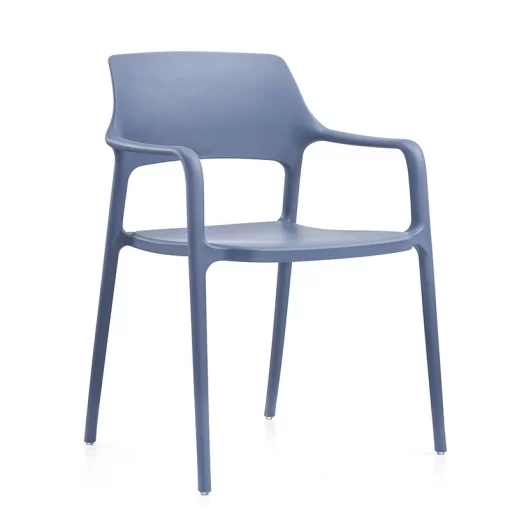 ghế coffee nhựa PP mã 3027 có tay vịn thiết kế đơn giản dùng cho quán cafe