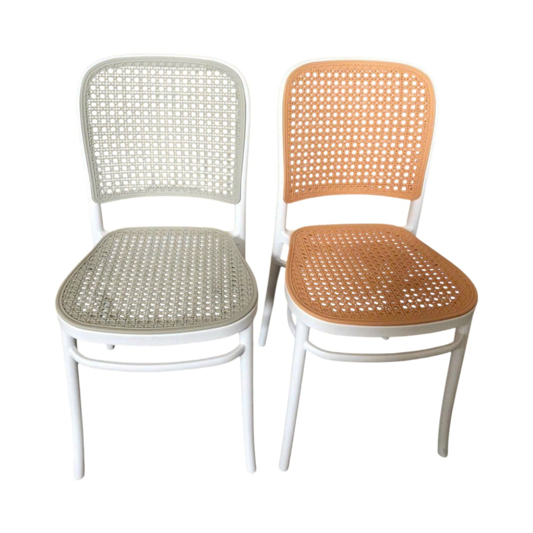 ghế coffee nhựa PP lưng giả mây mã 3042 dùng cho quán cafe