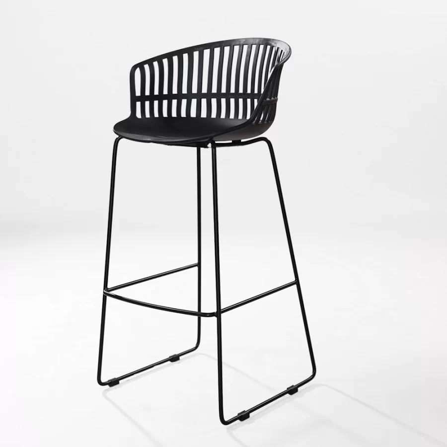 ghế quầy bar hiện đại mã 3031A mặt nhựa chân sắt dùng cho quán bar