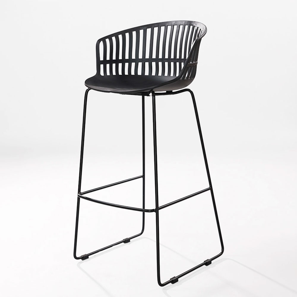 ghế quầy bar hiện đại mã 3031B mặt nhựa chân sắt dùng cho quán bar