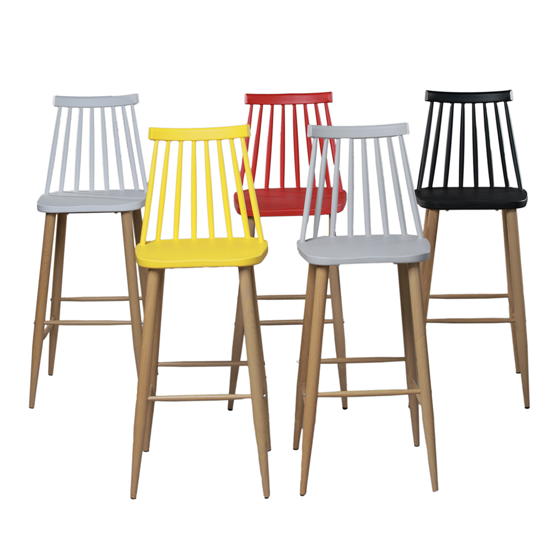 ghế quầy bar hiện đại mã 3044B lưng nhựa chân sắt dùng cho quán bar