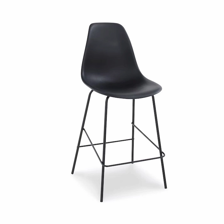 ghế quầy bar hiện đại mã D130 mặt nhựa chân sắt dùng cho quán bar