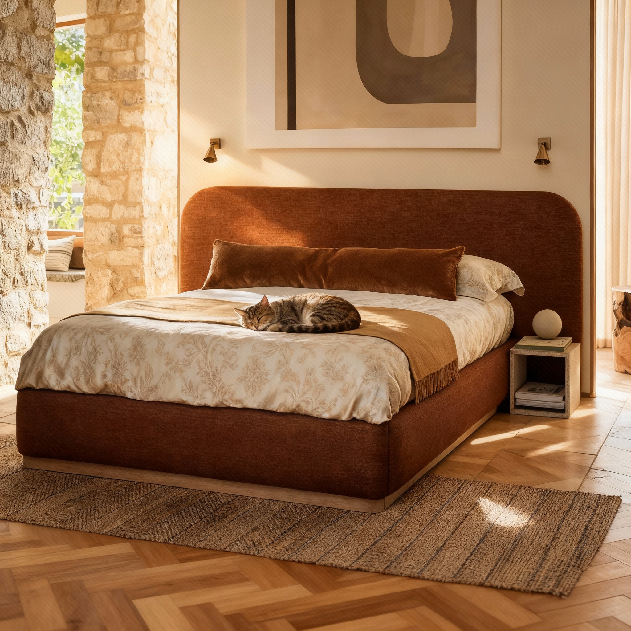 giường bọc nệm 1600