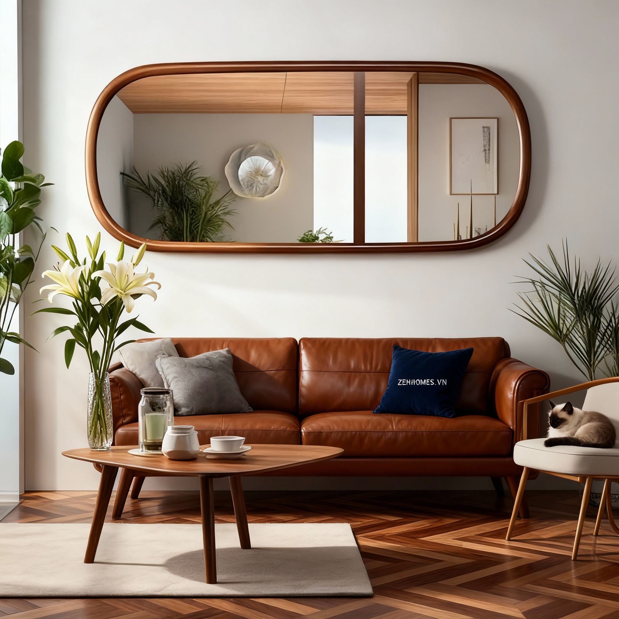 gương treo tường phòng khách