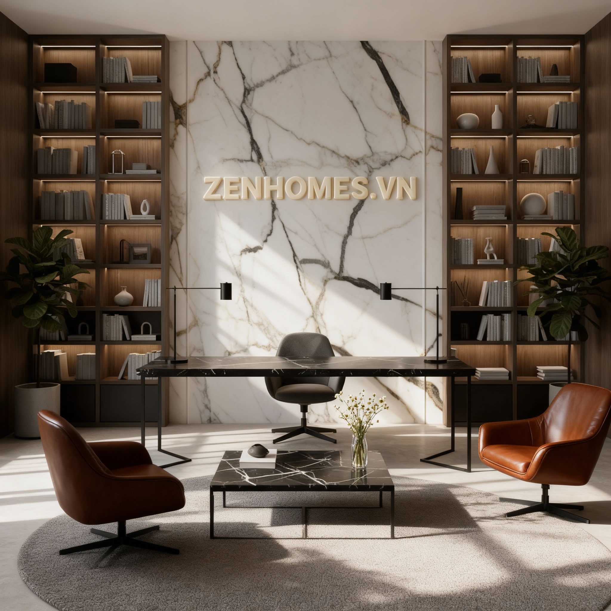 Bàn Trưởng Phòng Thiết Kế Tối Giản với Chân Kim Loại