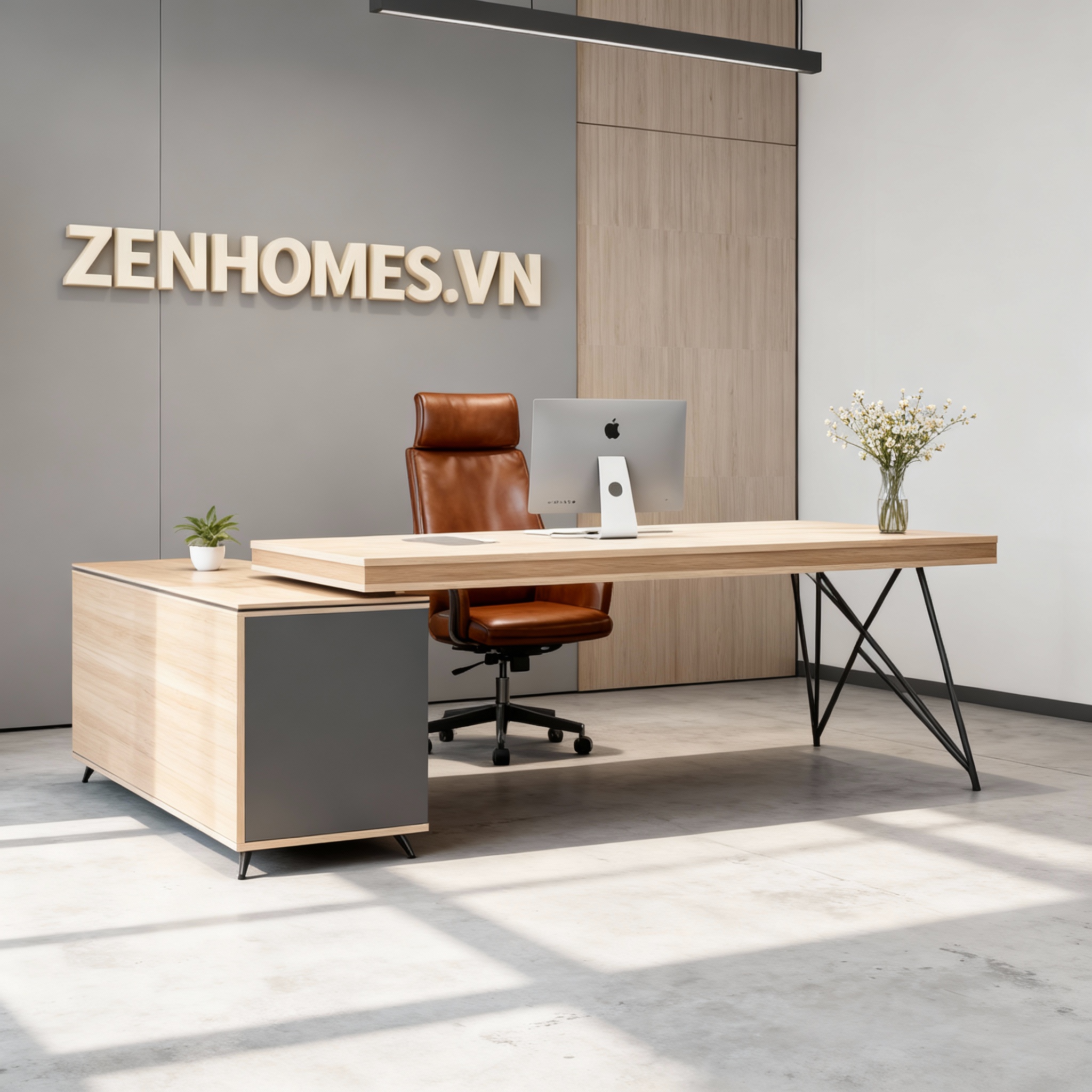 Bàn trưởng phòng chân sắt