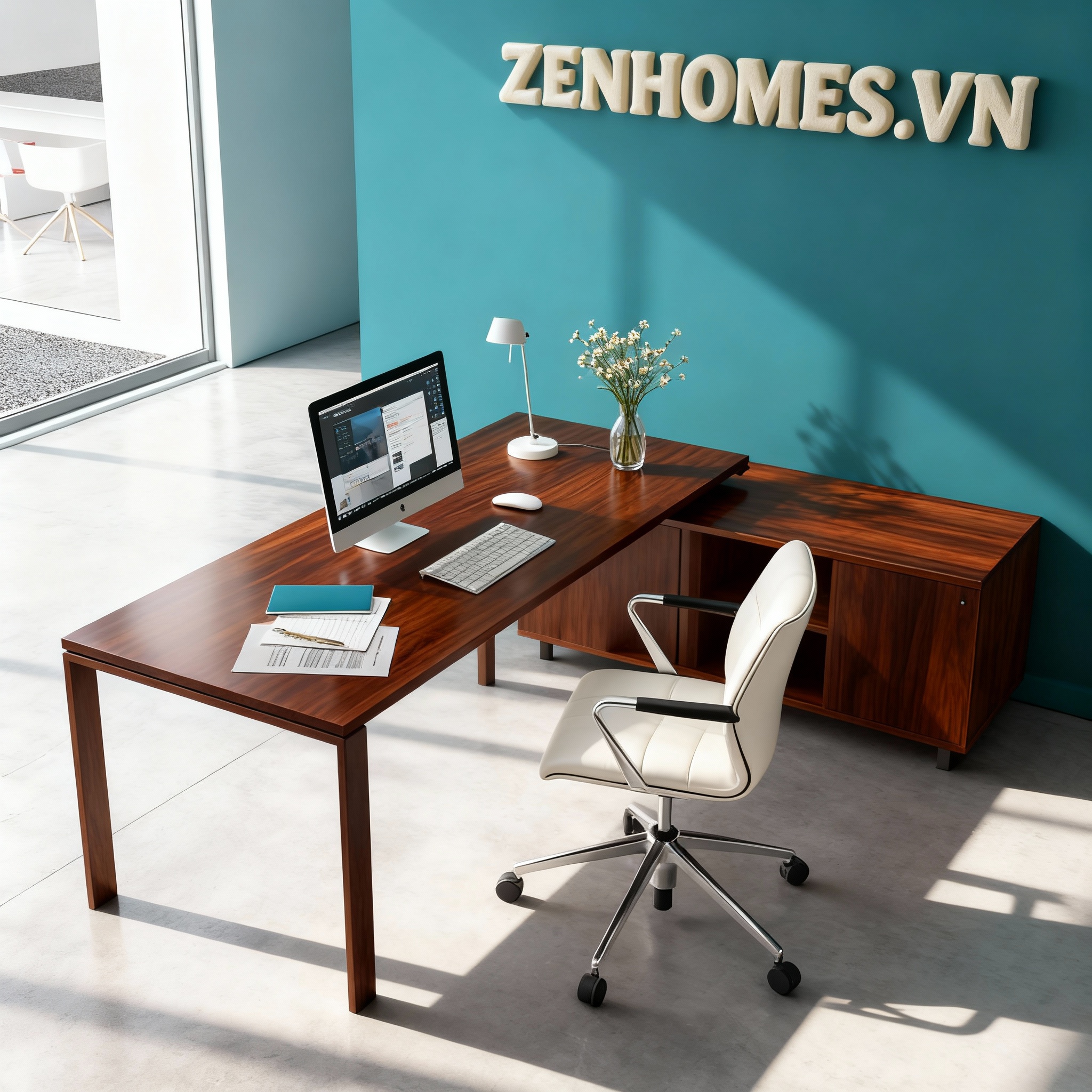 Bàn trưởng phòng L chân sắt