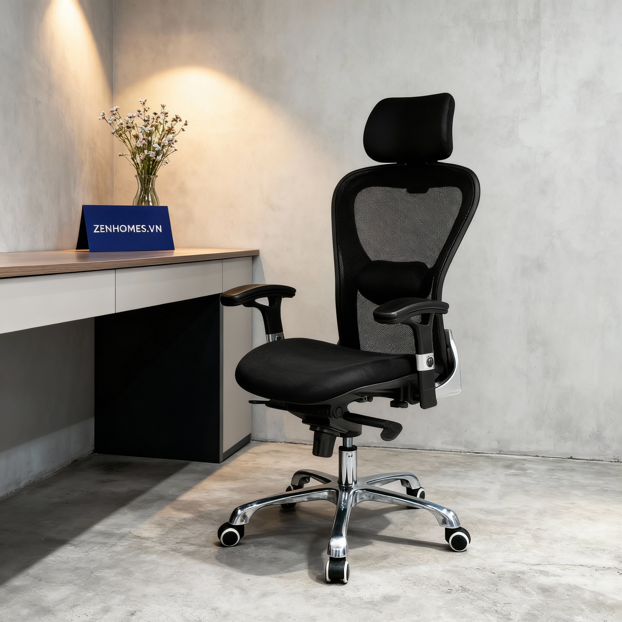 Ghế lưới lưng cao cho trưởng phòng