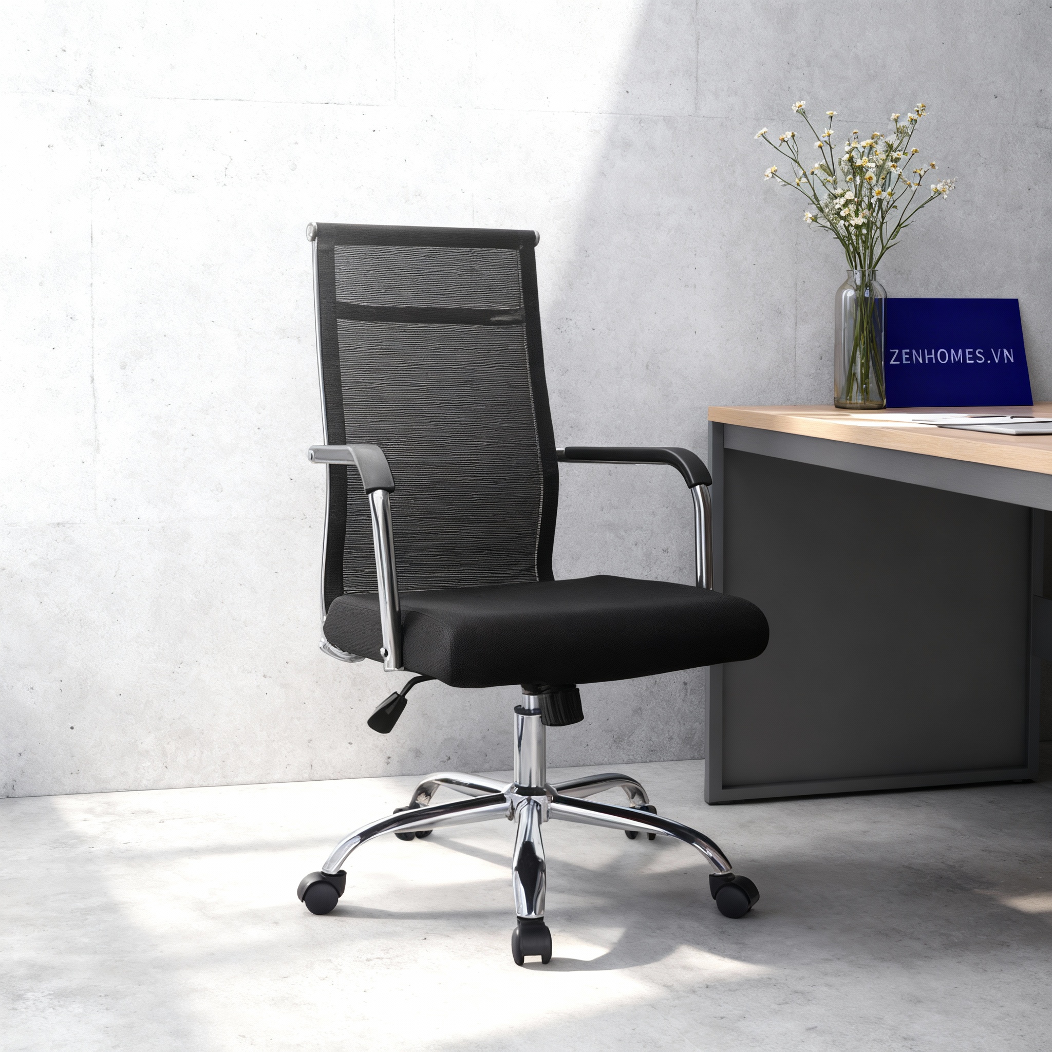 Ghế xoay lưới văn phòng - Zenhomes