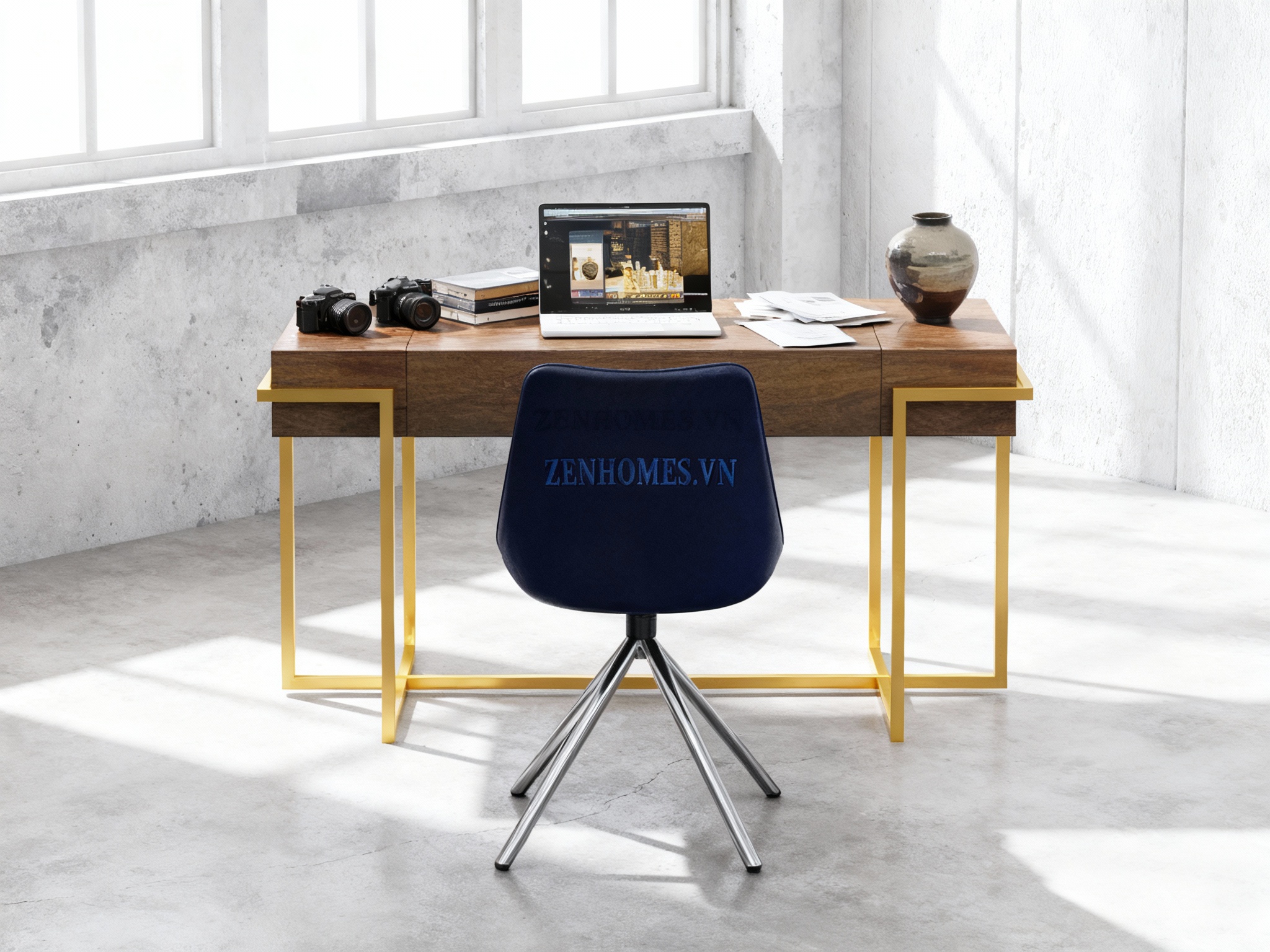 bàn máy tính khung sắt