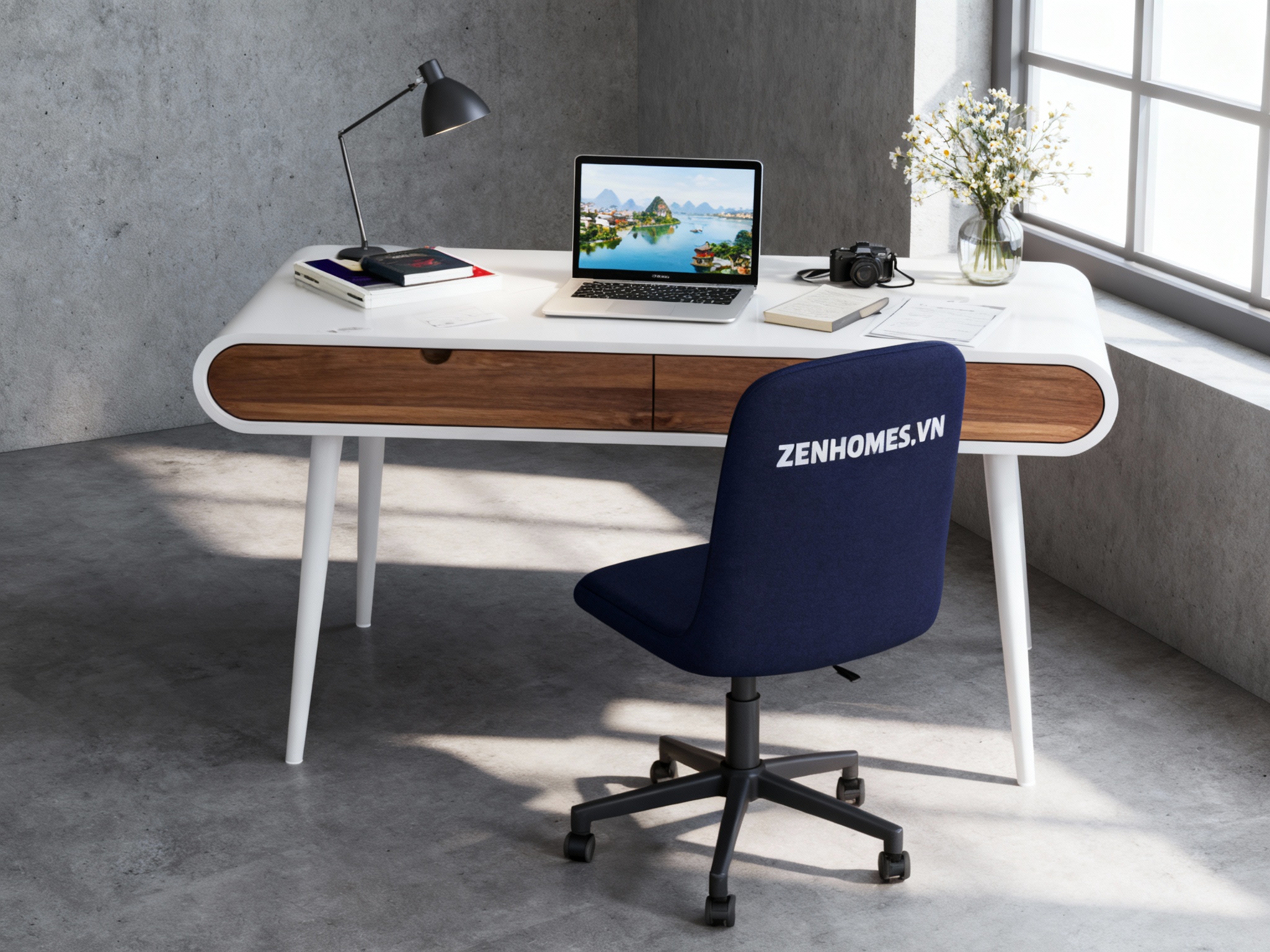 Bàn làm việc cong B13-LV08