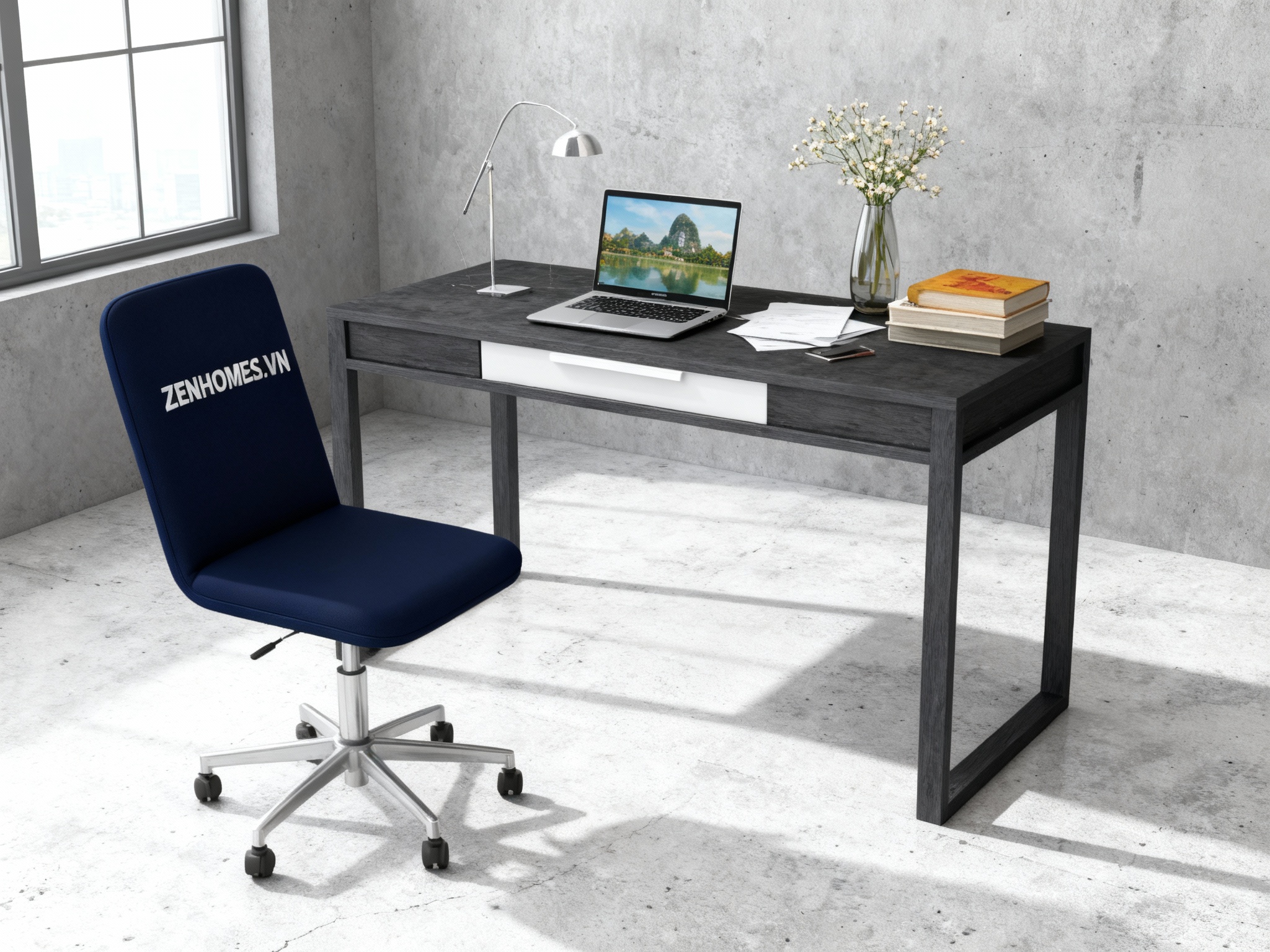 Bàn để máy tính gỗ tự nhiên B13-LV04