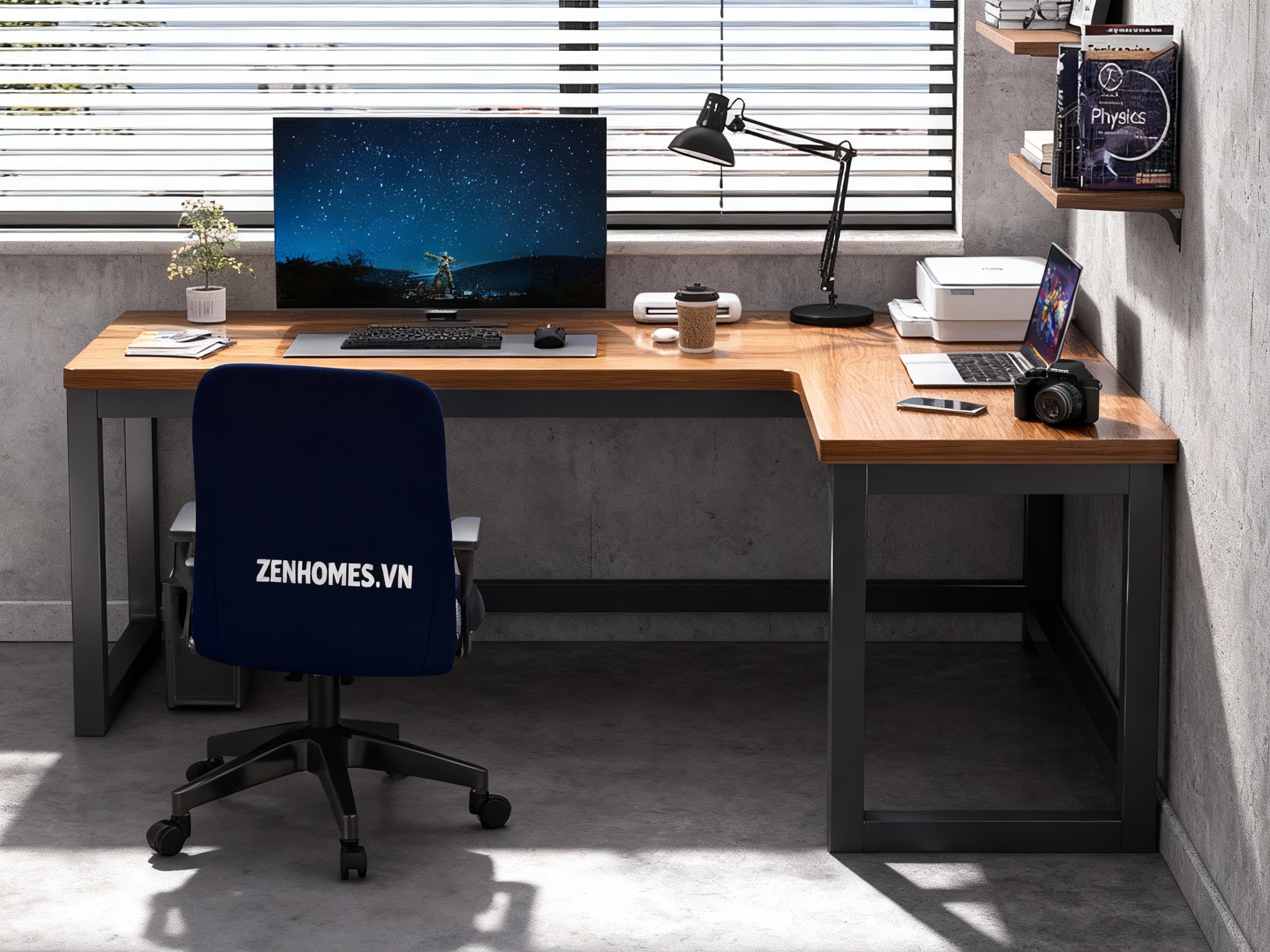 Bàn làm việc chữ L nhỏ