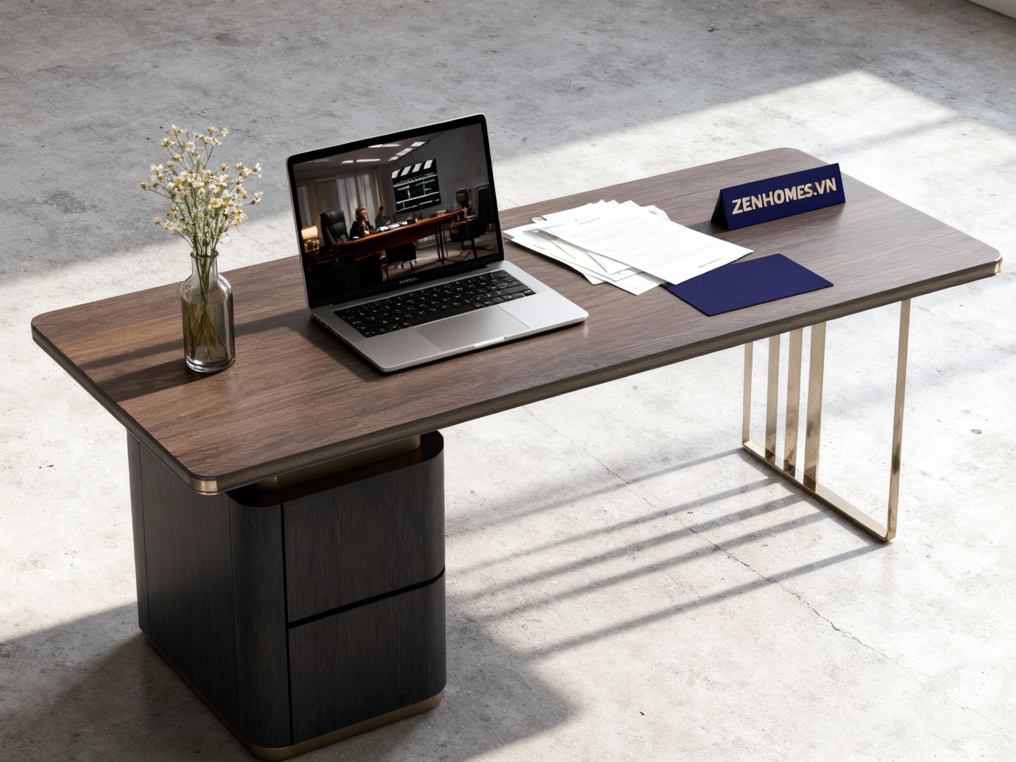 Bàn giám đốc gỗ công nghiệp