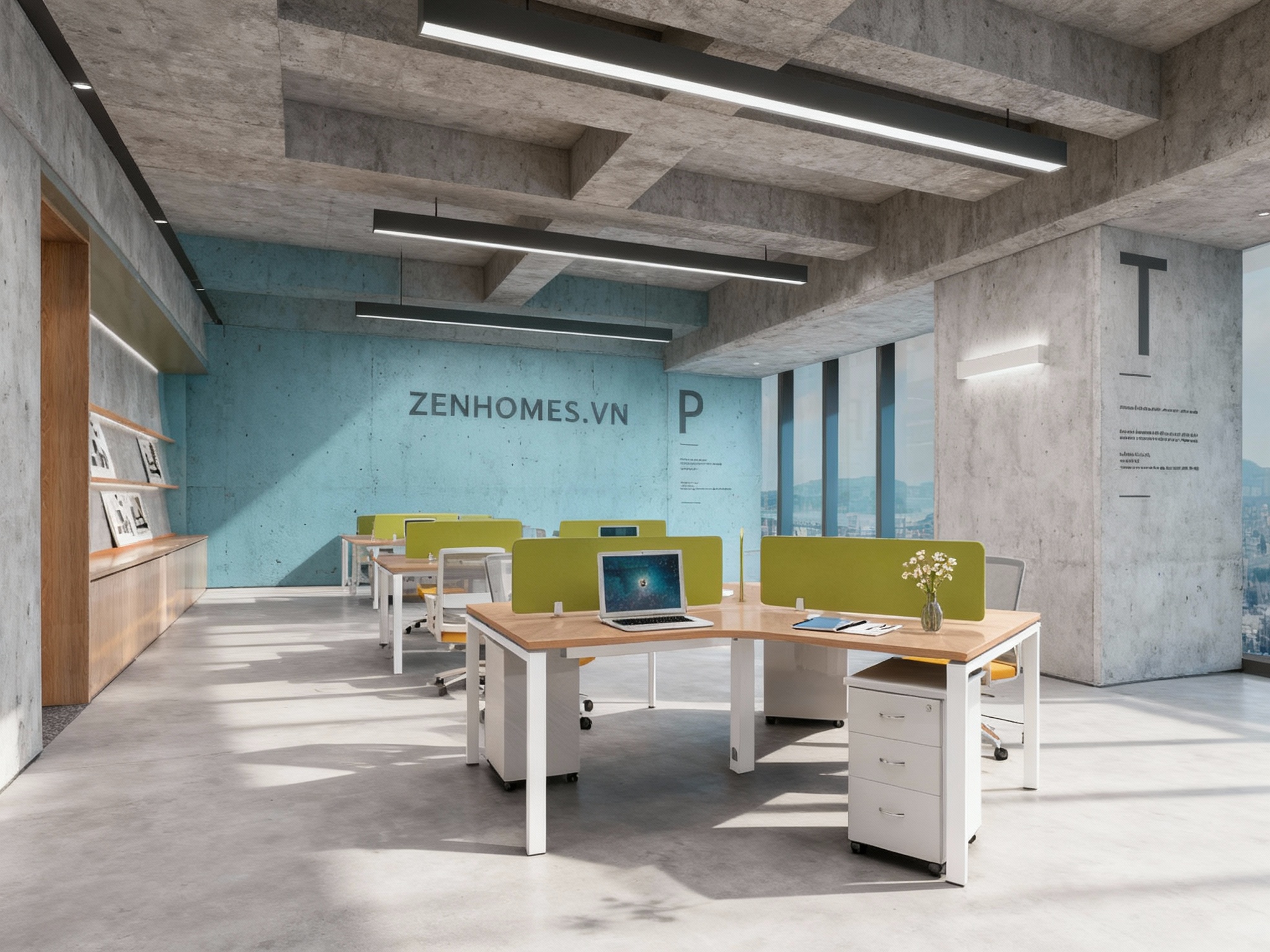 Bàn làm việc nhân viên - Zenhomes