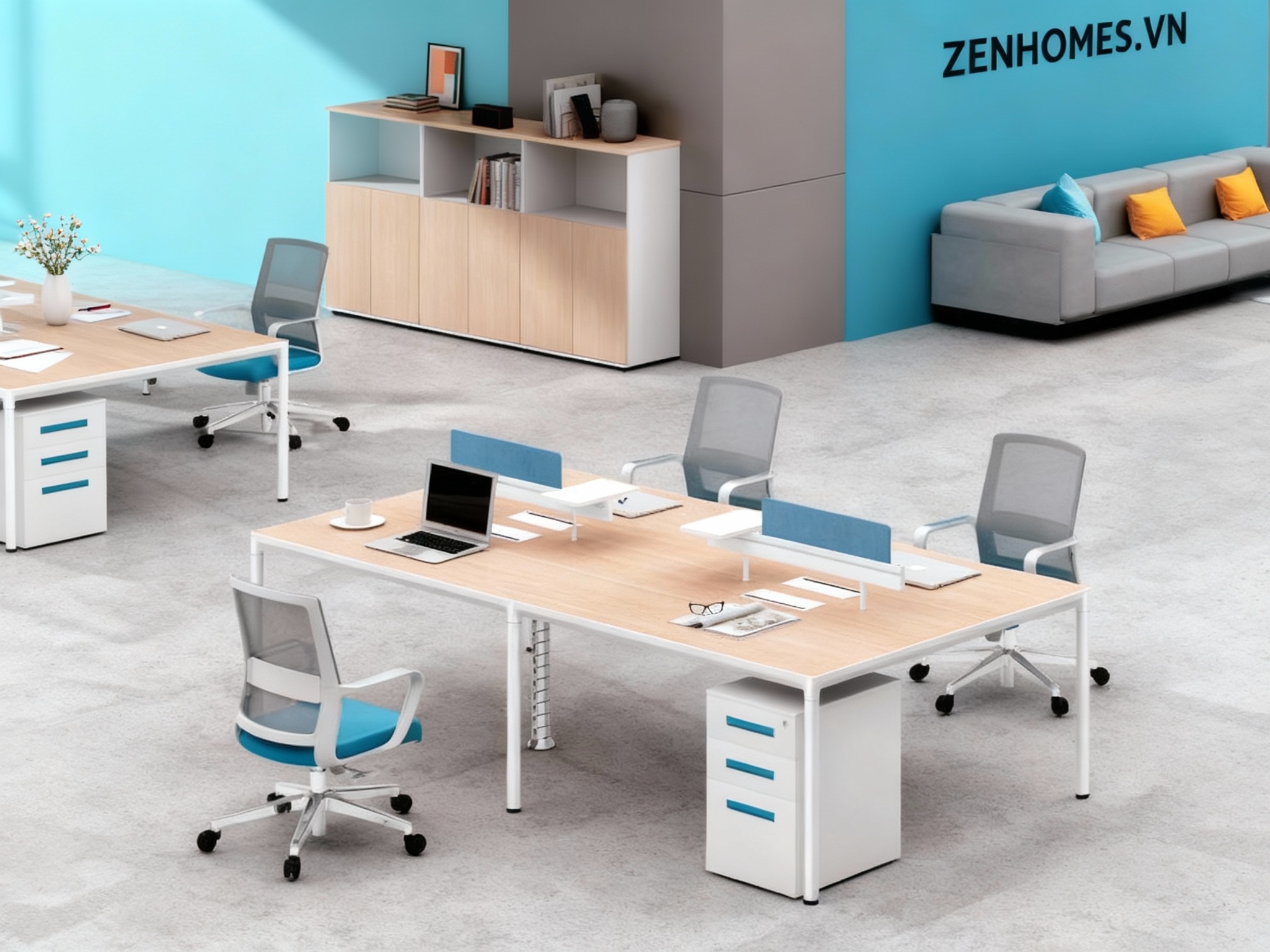 Bàn làm việc nhân viên - Zenhomes