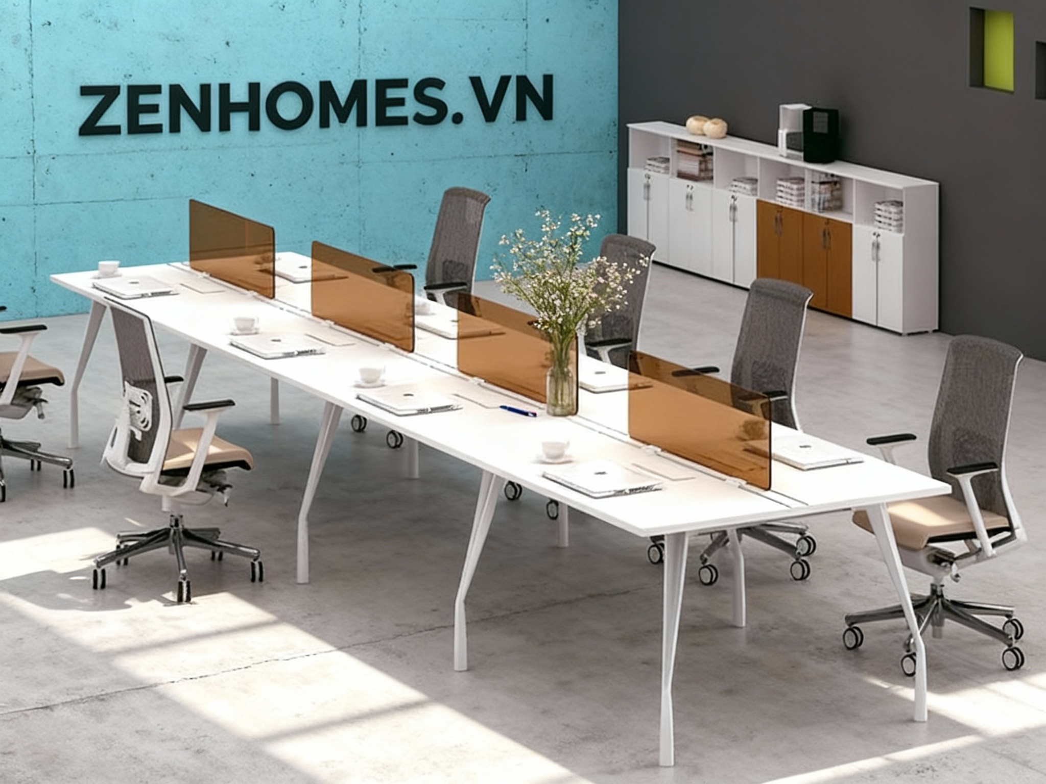 Bàn làm việc nhân viên - Zenhomes