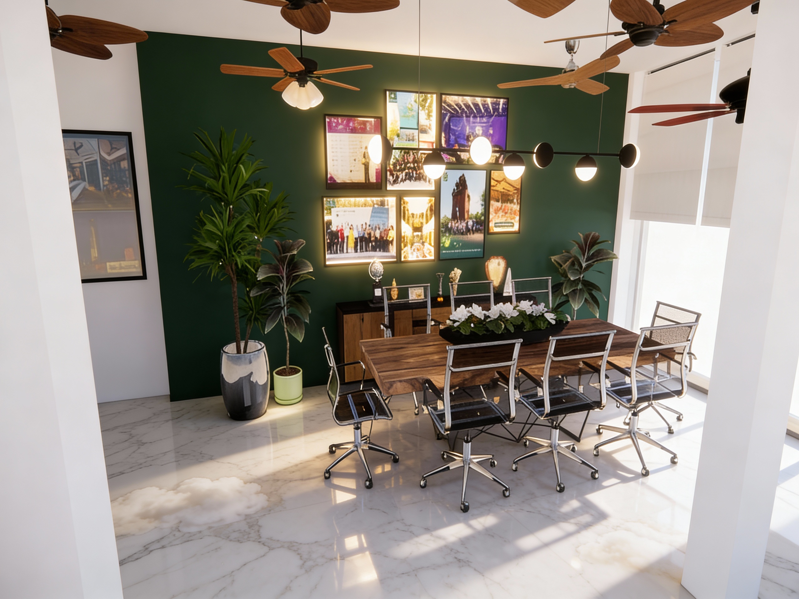 Thiết kế nội thất showroom quạt Luxuryfan Bình Thạnh HCM