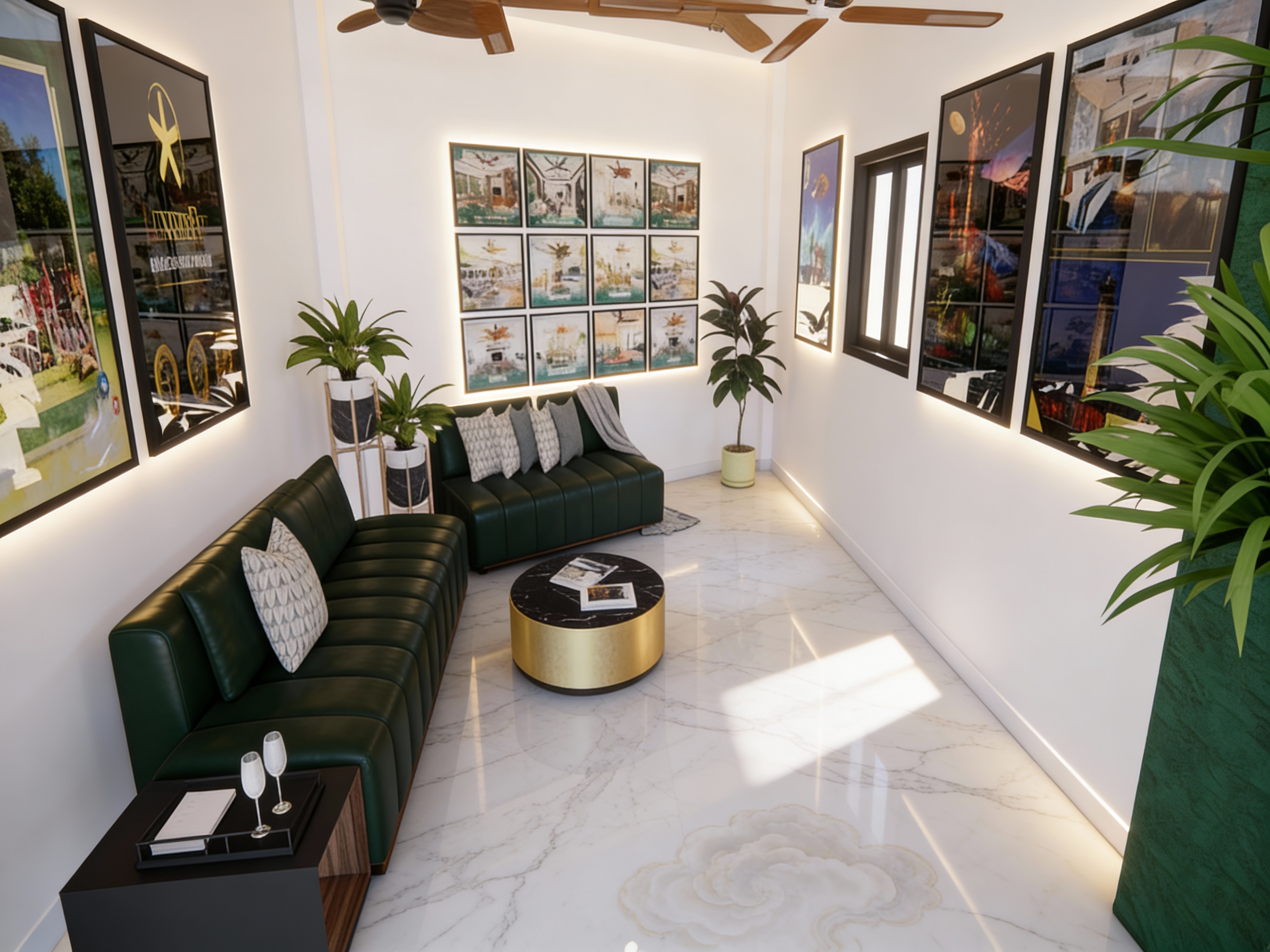 Thiết kế nội thất showroom quạt Luxuryfan Bình Thạnh HCM