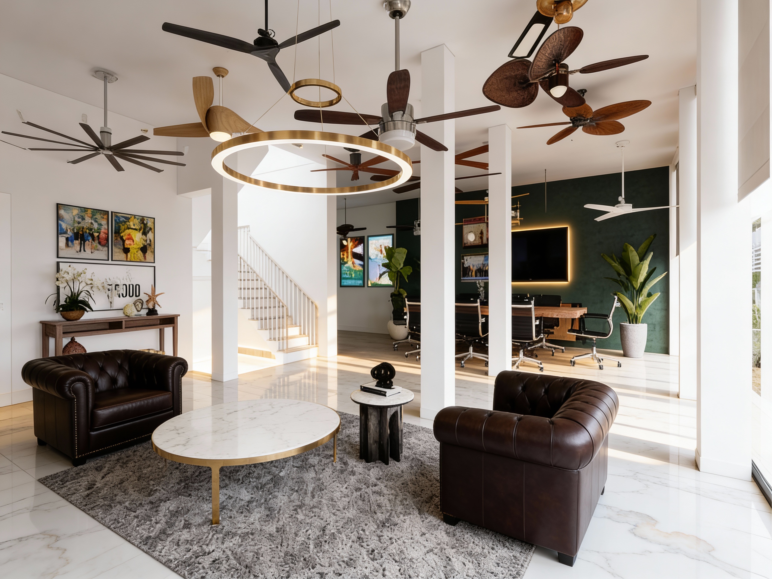 Thiết kế nội thất showroom quạt Luxuryfan Bình Thạnh HCM